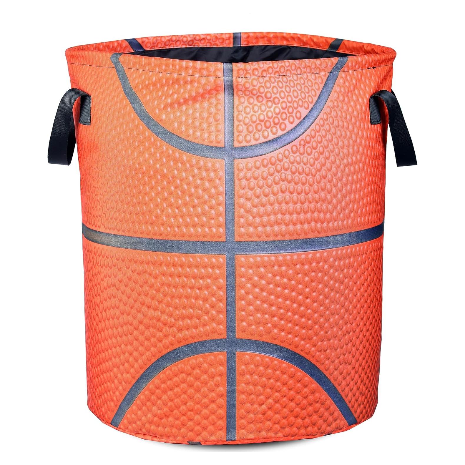Cesta de Lavandería Plegable NUTAINLA 50L Textura Baloncesto