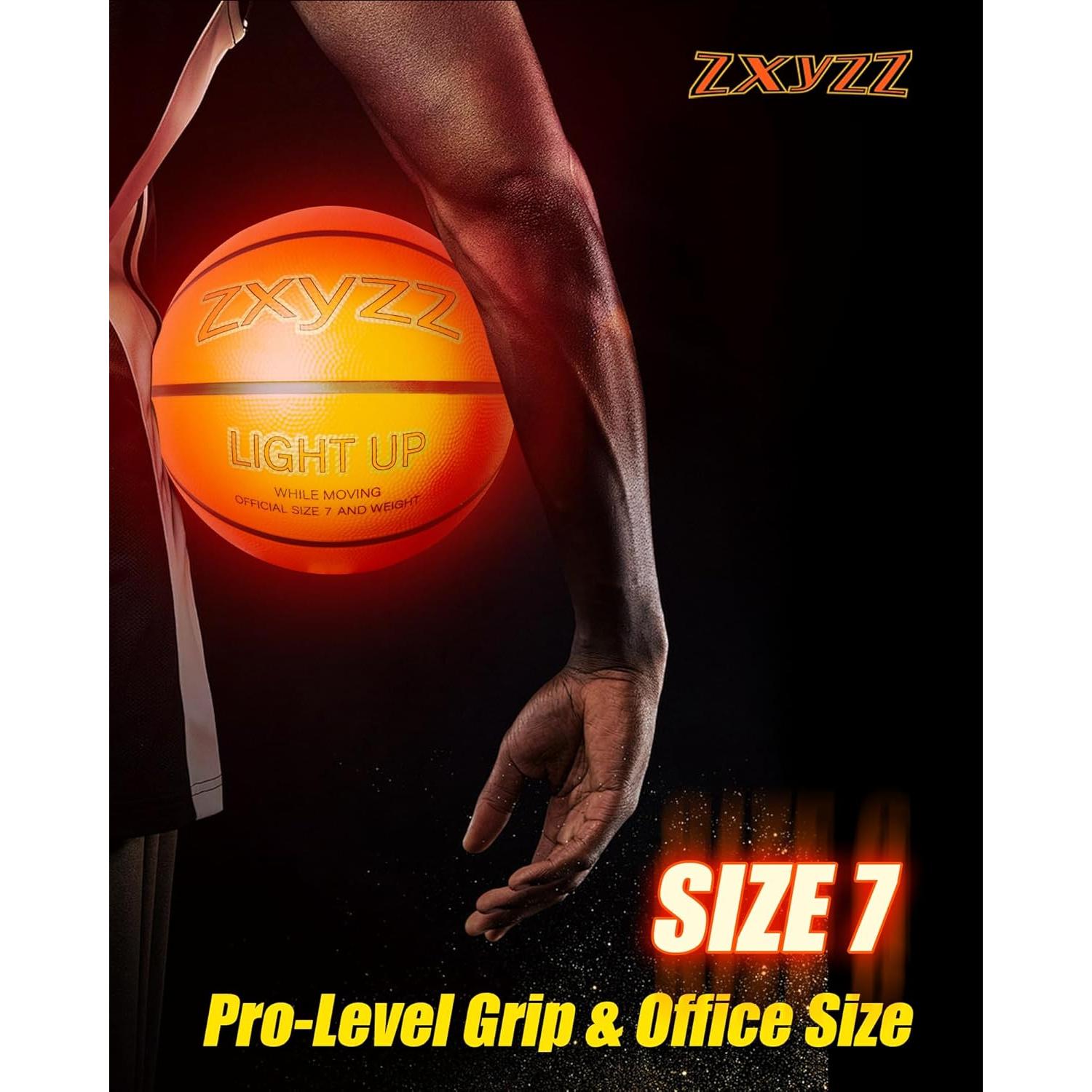 Balón de Baloncesto Iluminado Zxyzz 29.5" Recargable USB-C
