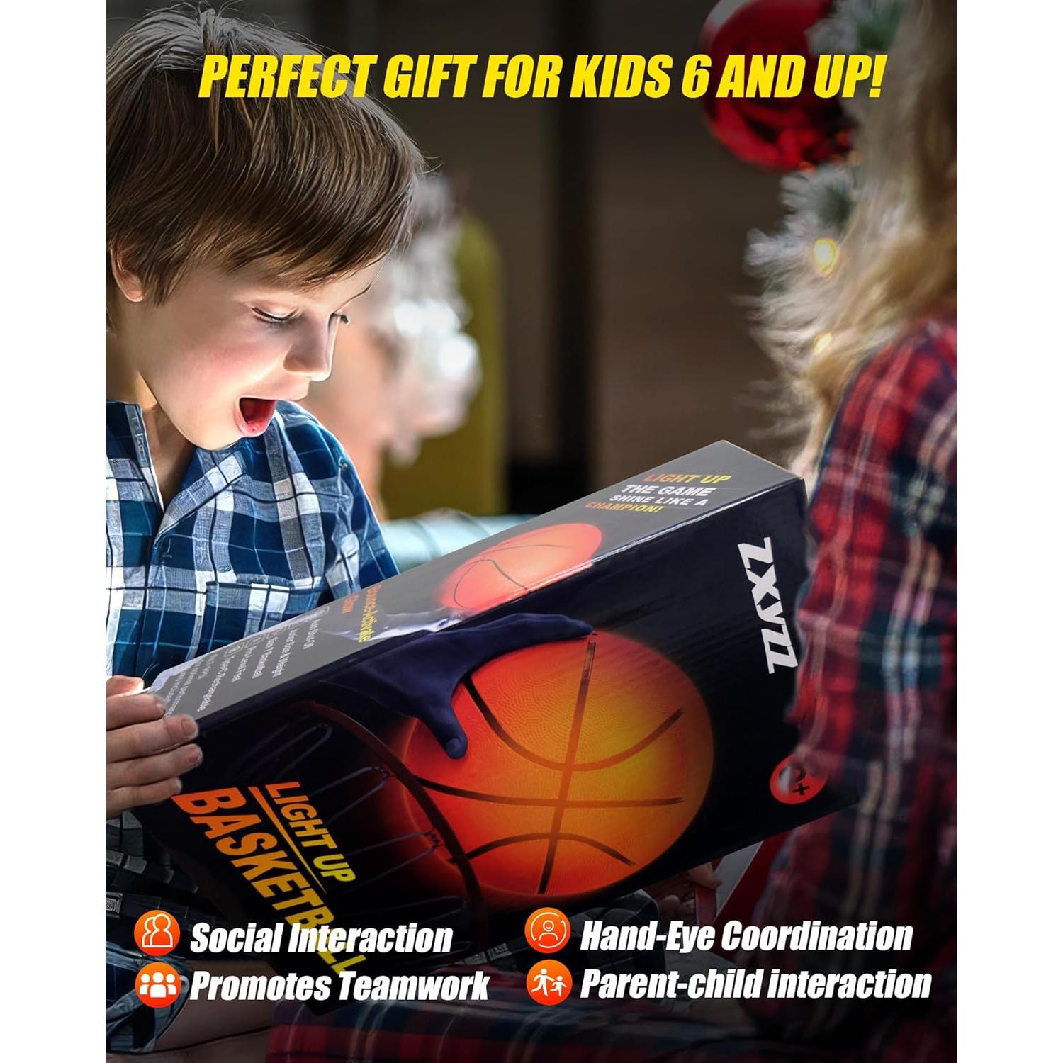Balón de Baloncesto Iluminado Zxyzz 29.5" Recargable USB-C