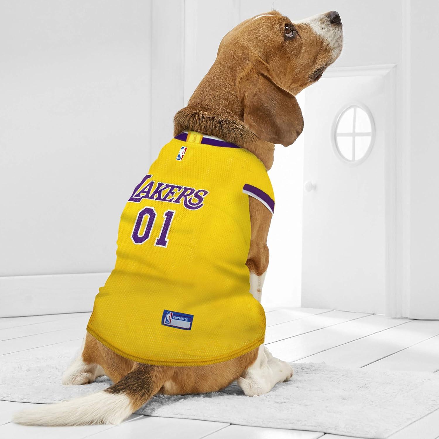 Camiseta de Baloncesto para Perro Pets First Los Angeles Lakers Mediana