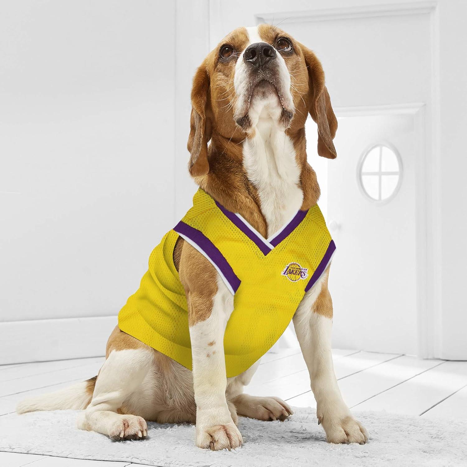 Camiseta de Baloncesto para Perro Pets First Los Angeles Lakers Mediana
