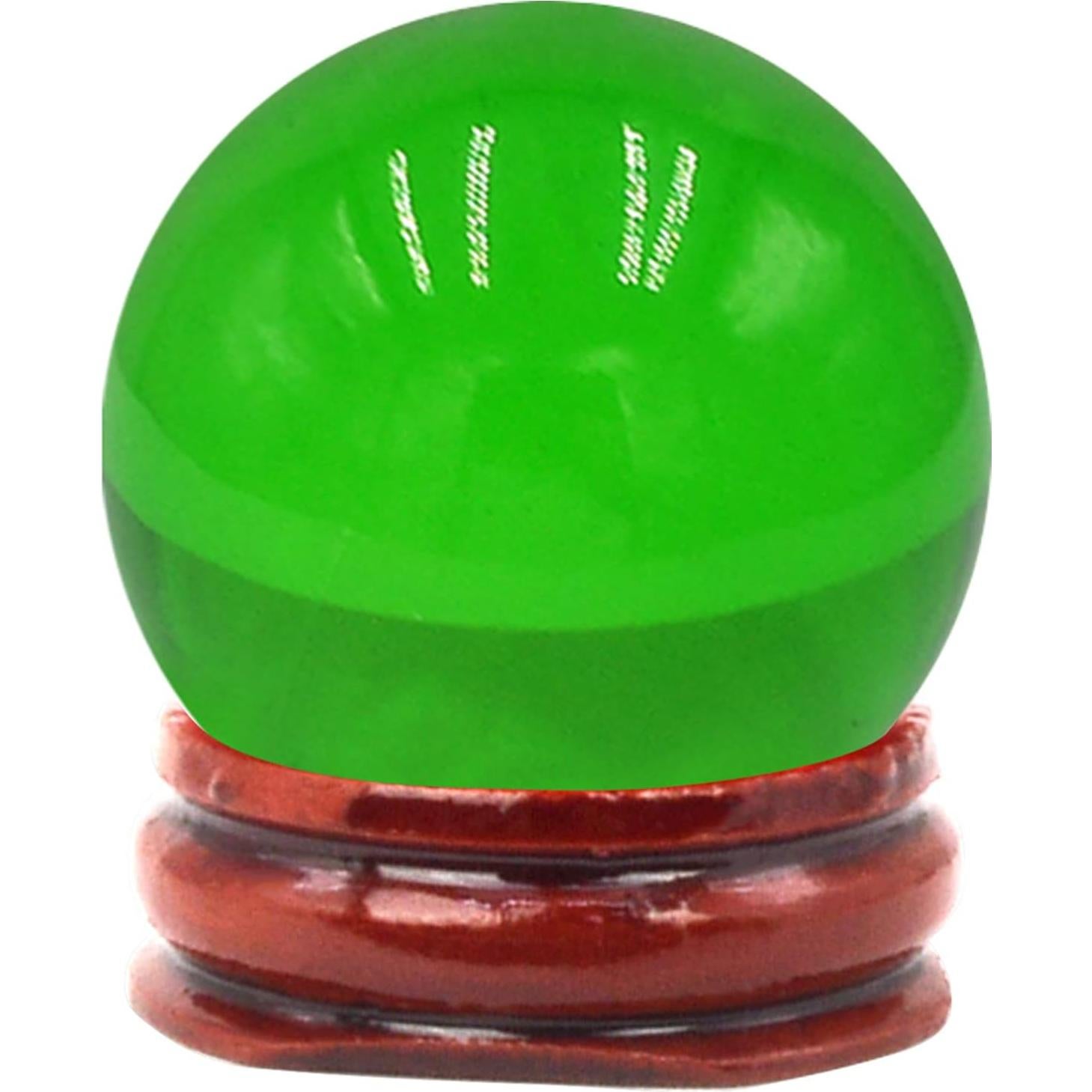 Bola de Cristal Verde Feng Shui 40mm para Fotografía