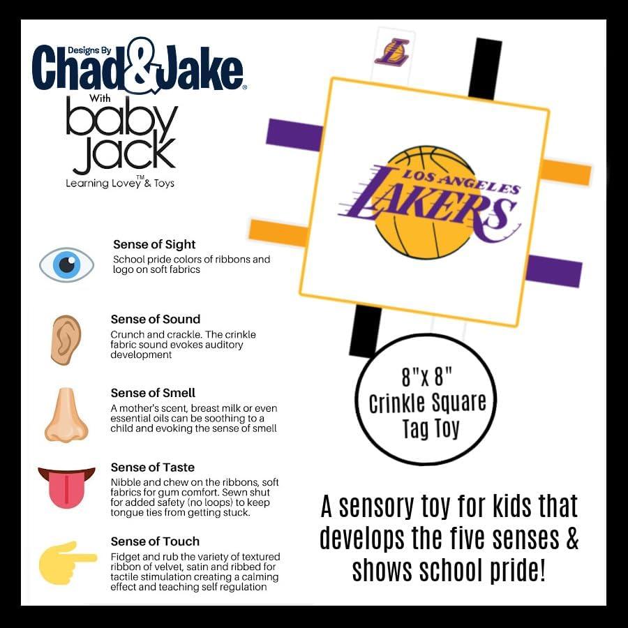 Juguete de Etiqueta Lovey Baby Jack LA Lakers 20x20 cm