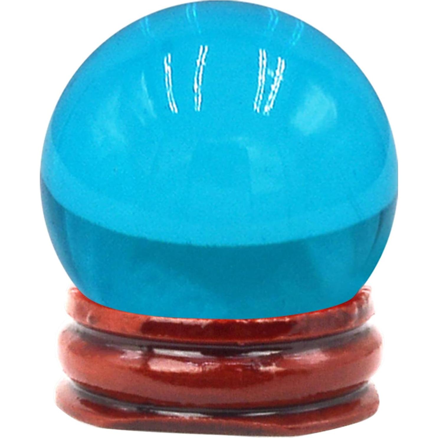 Bola de Cristal Azul Feng Shui 40mm para Decoración