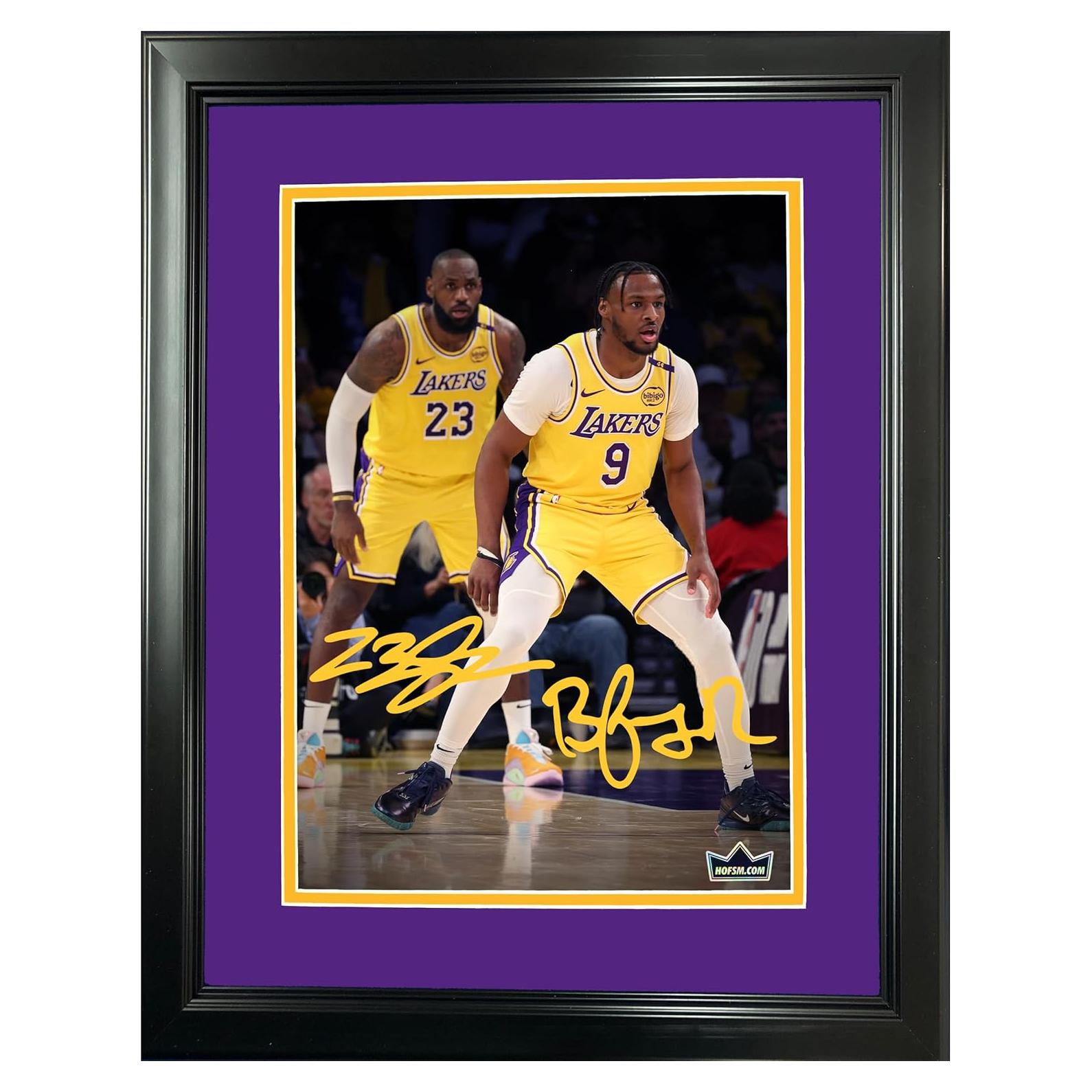 Foto enmarcada LeBron y Bronny James NBA 27.94x35.56 cm