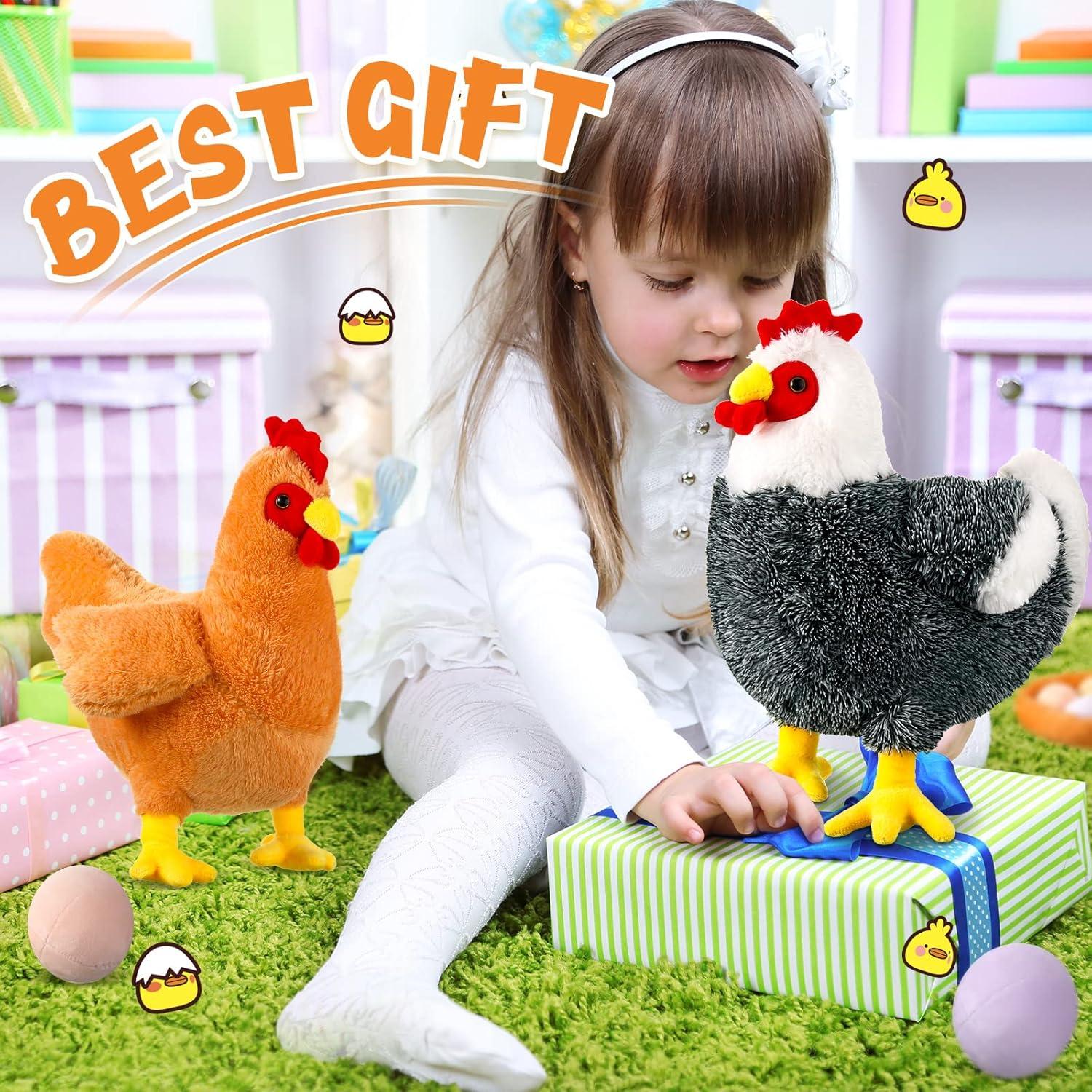 Civaner 2 Pcs Juguetes de Peluche Pollo 30.48 cm con Huevos