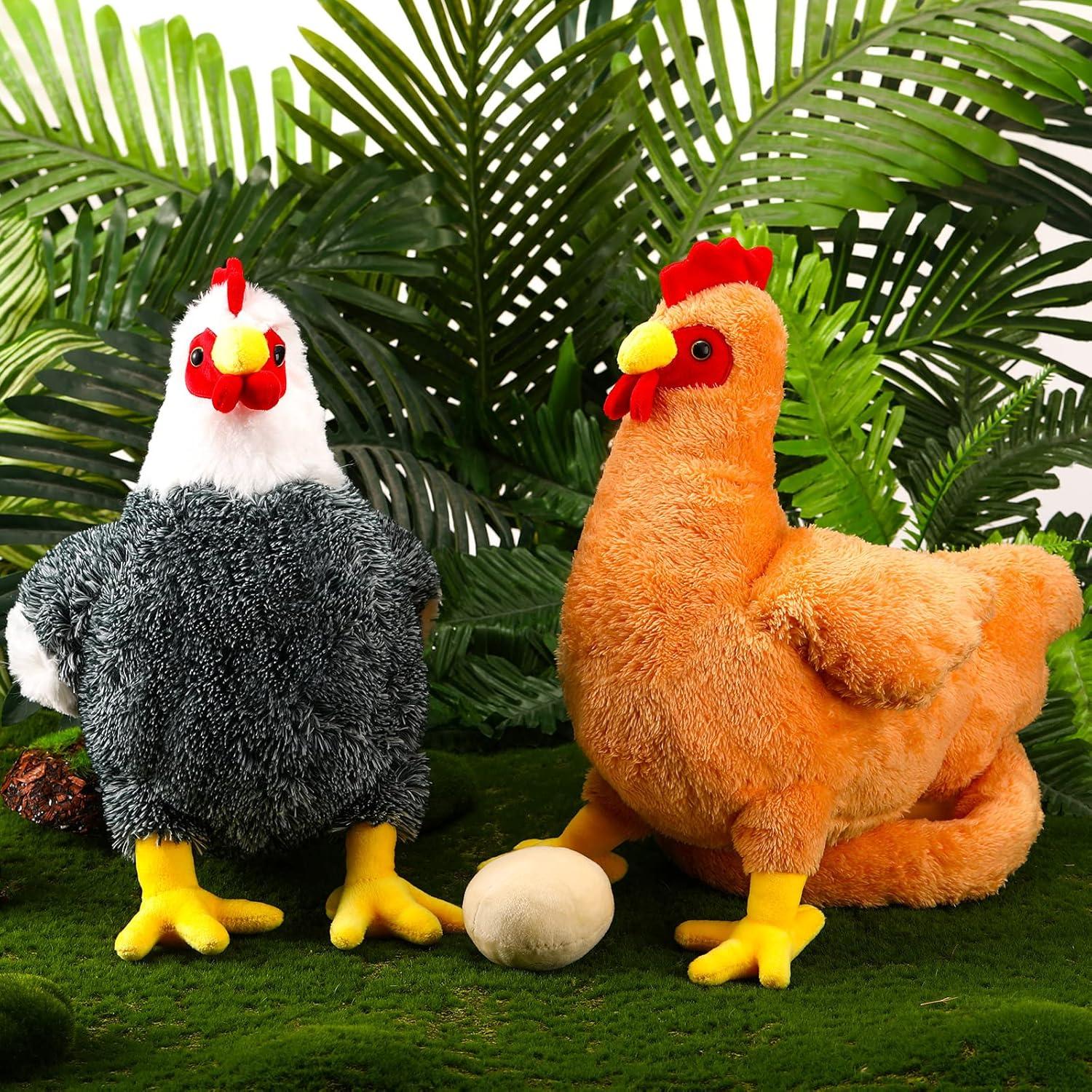 Civaner 2 Pcs Juguetes de Peluche Pollo 30.48 cm con Huevos