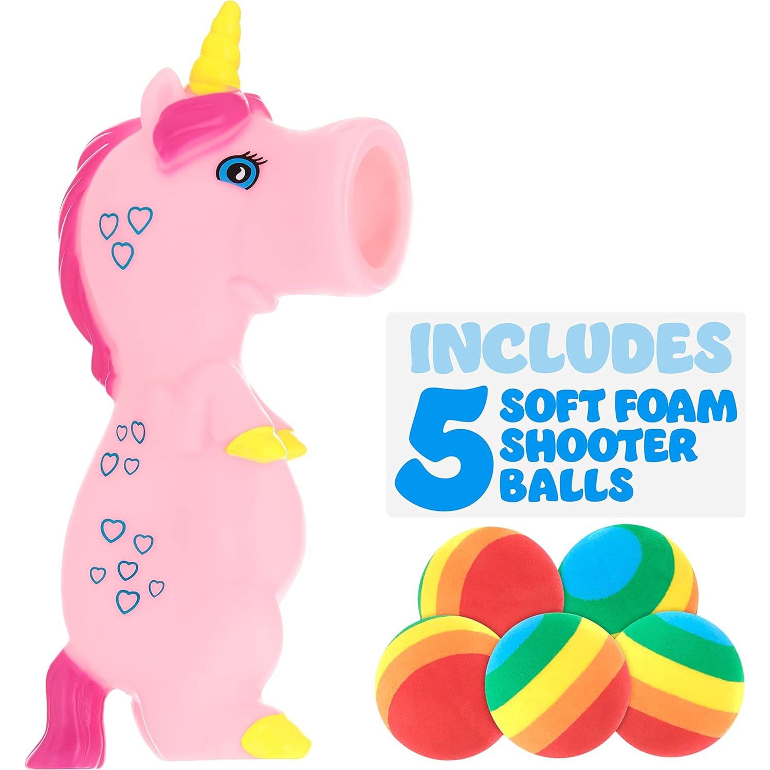 Lanzador de Pelotas de Unicornio Expressions - Juguete Squishy