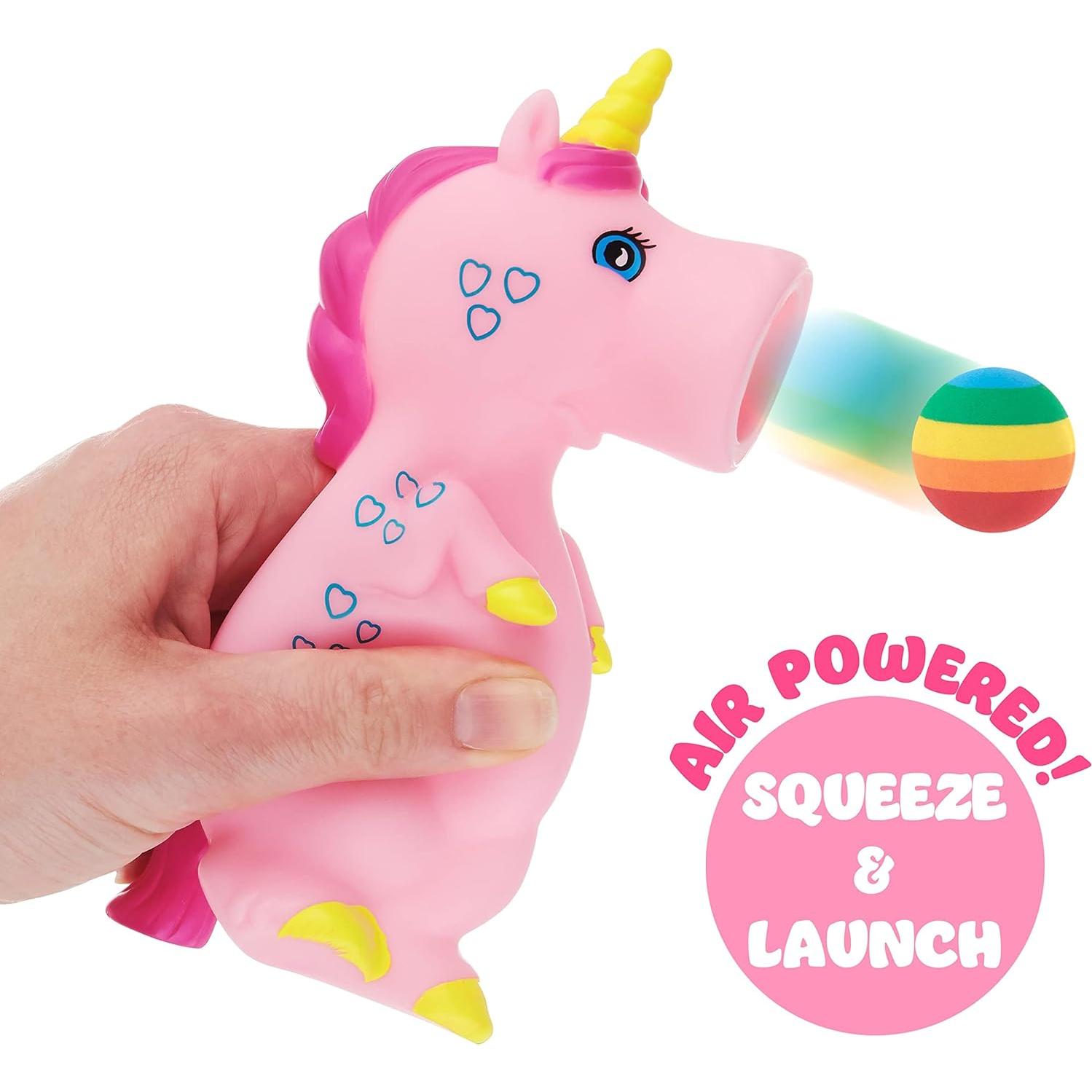 Lanzador de Pelotas de Unicornio Expressions - Juguete Squishy