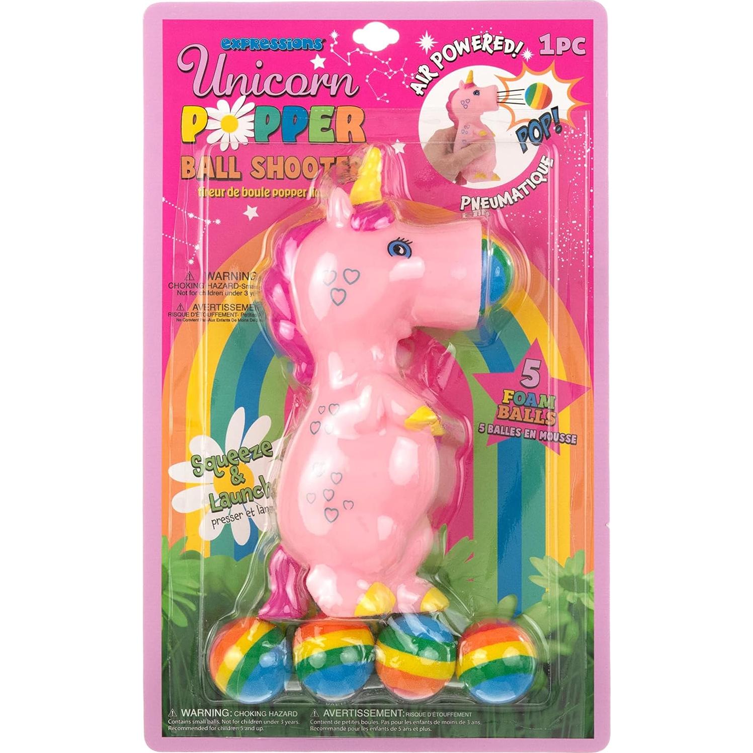 Lanzador de Pelotas de Unicornio Expressions - Juguete Squishy