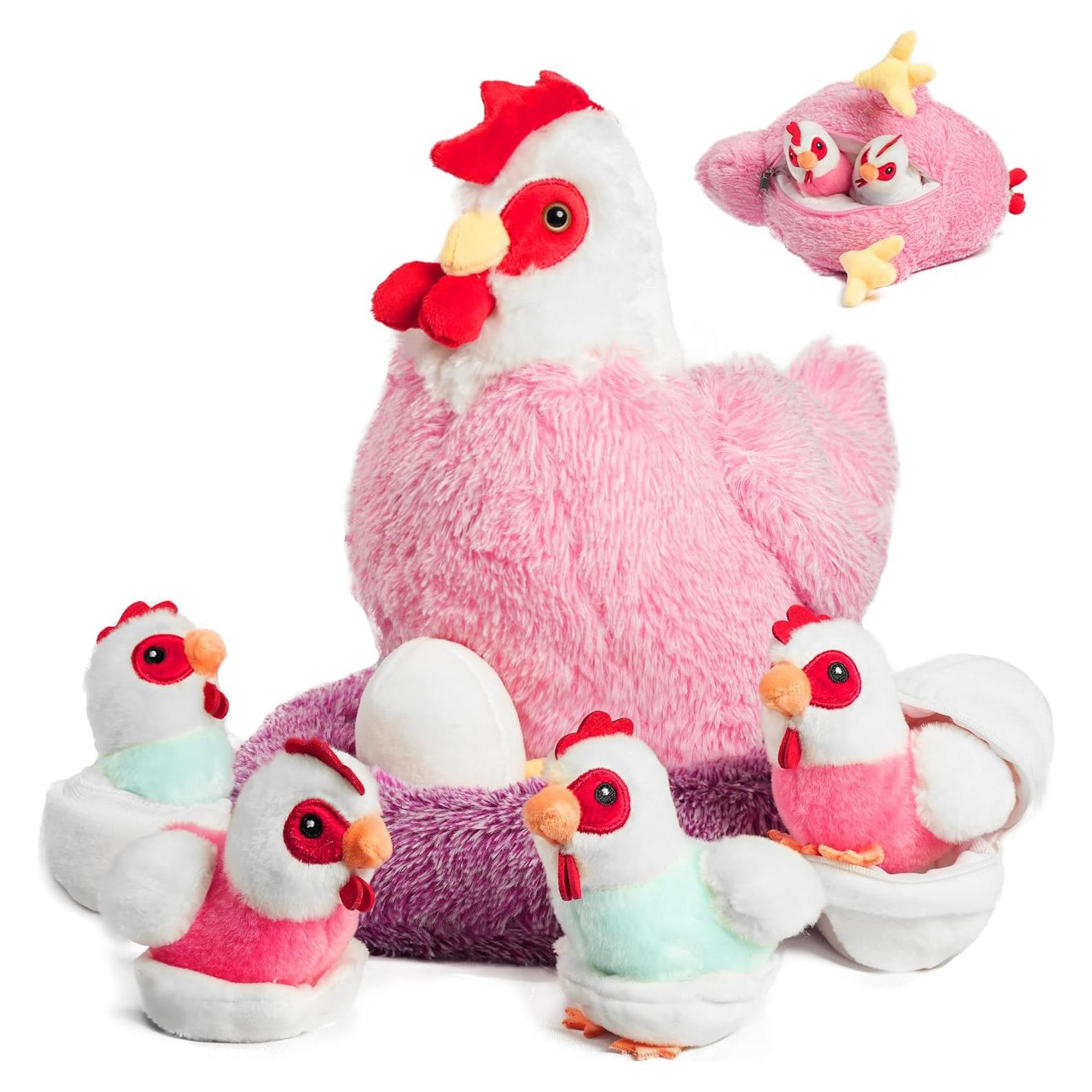 Juguete de Peluche 9 en 1 Gallina Ponedora XYHQYB