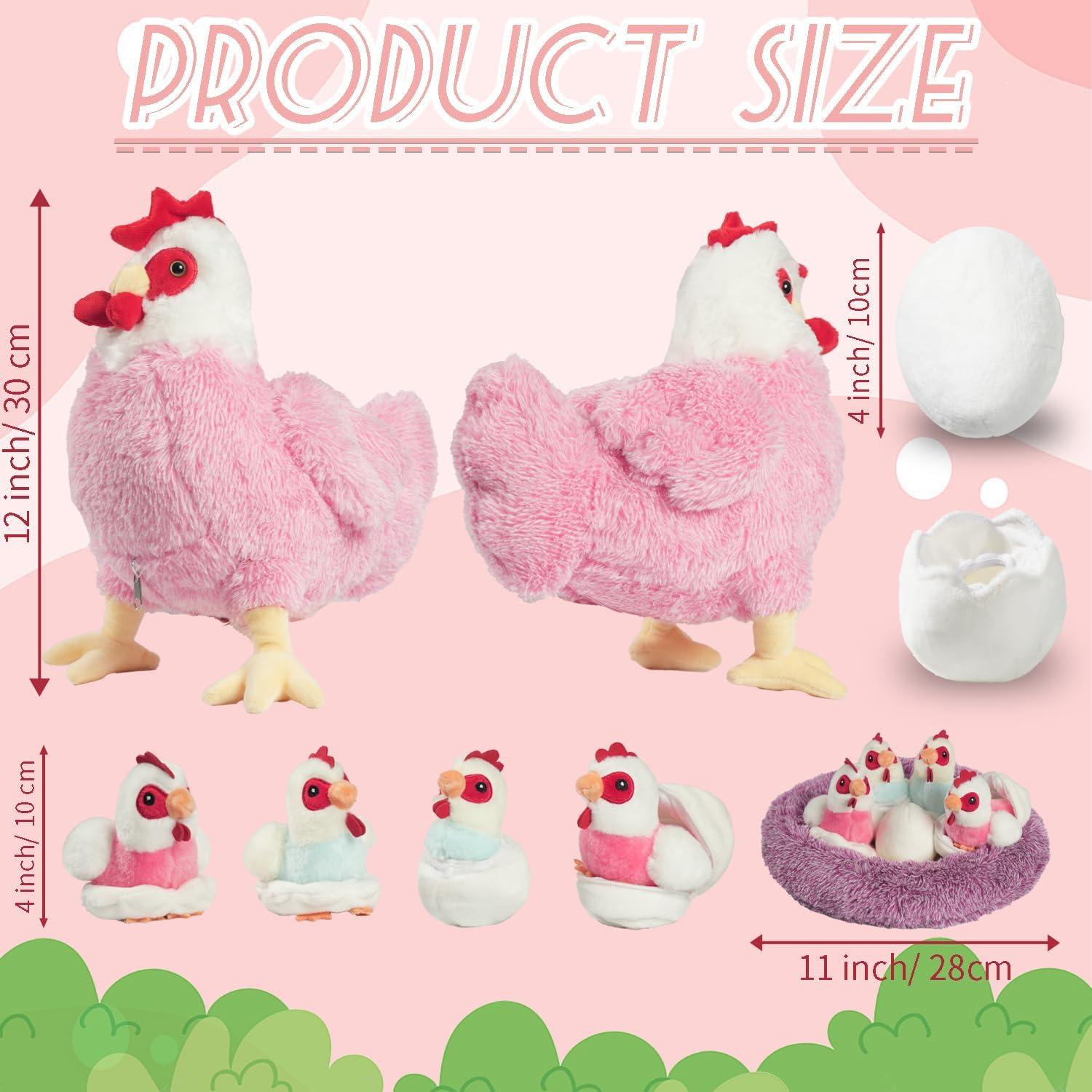 Juguete de Peluche 9 en 1 Gallina Ponedora XYHQYB