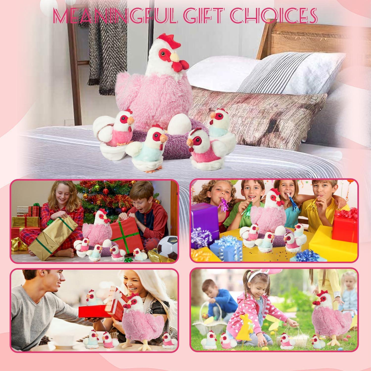 Juguete de Peluche 9 en 1 Gallina Ponedora XYHQYB