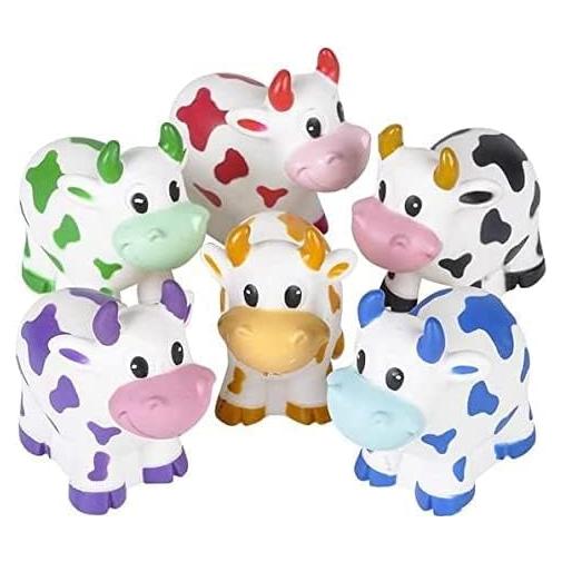 Juguetes de Goma de Vaca Toyco - Paquete de 12 Figuras 5.08 cm