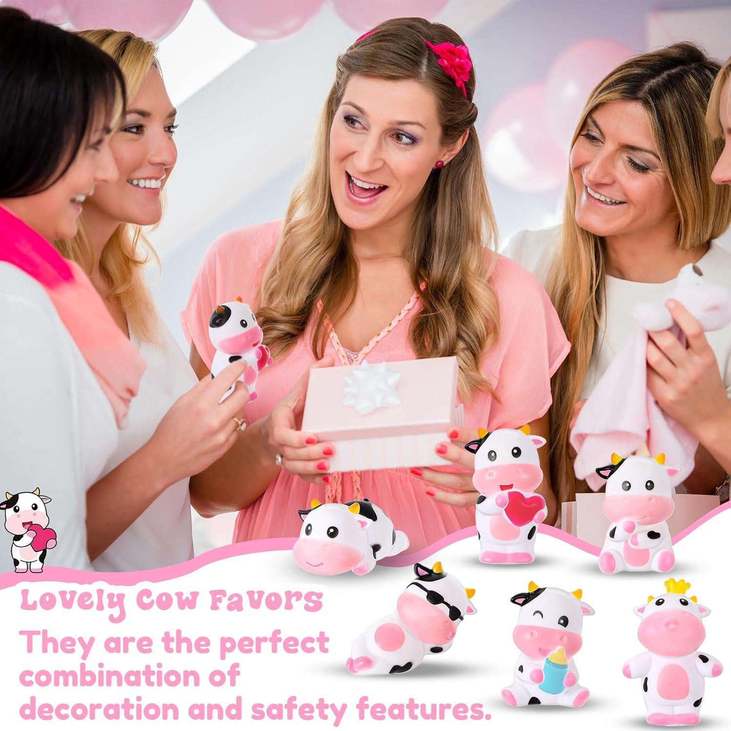 Juguetes de Baño 24 Pcs Vacas de Goma Jenaai 7 cm Flotantes