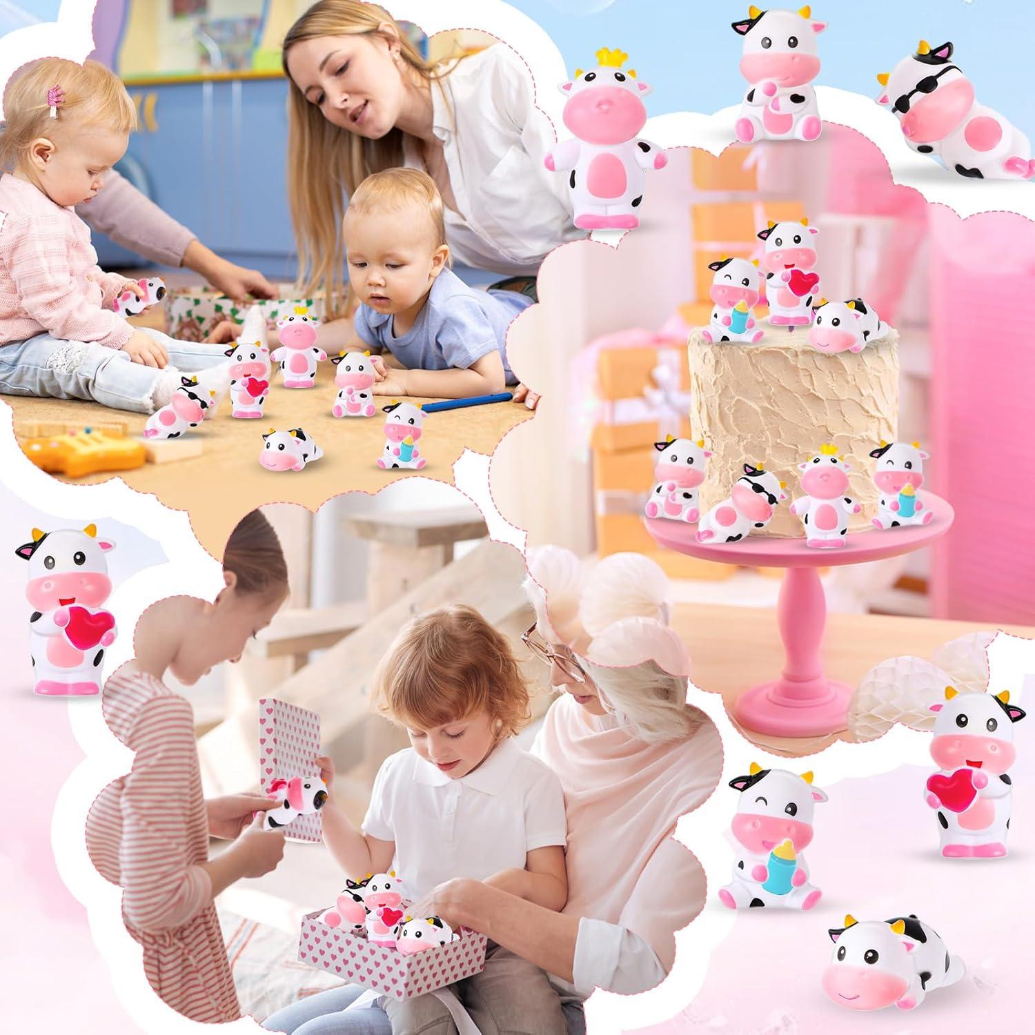 Juguetes de Baño 24 Pcs Vacas de Goma Jenaai 7 cm Flotantes