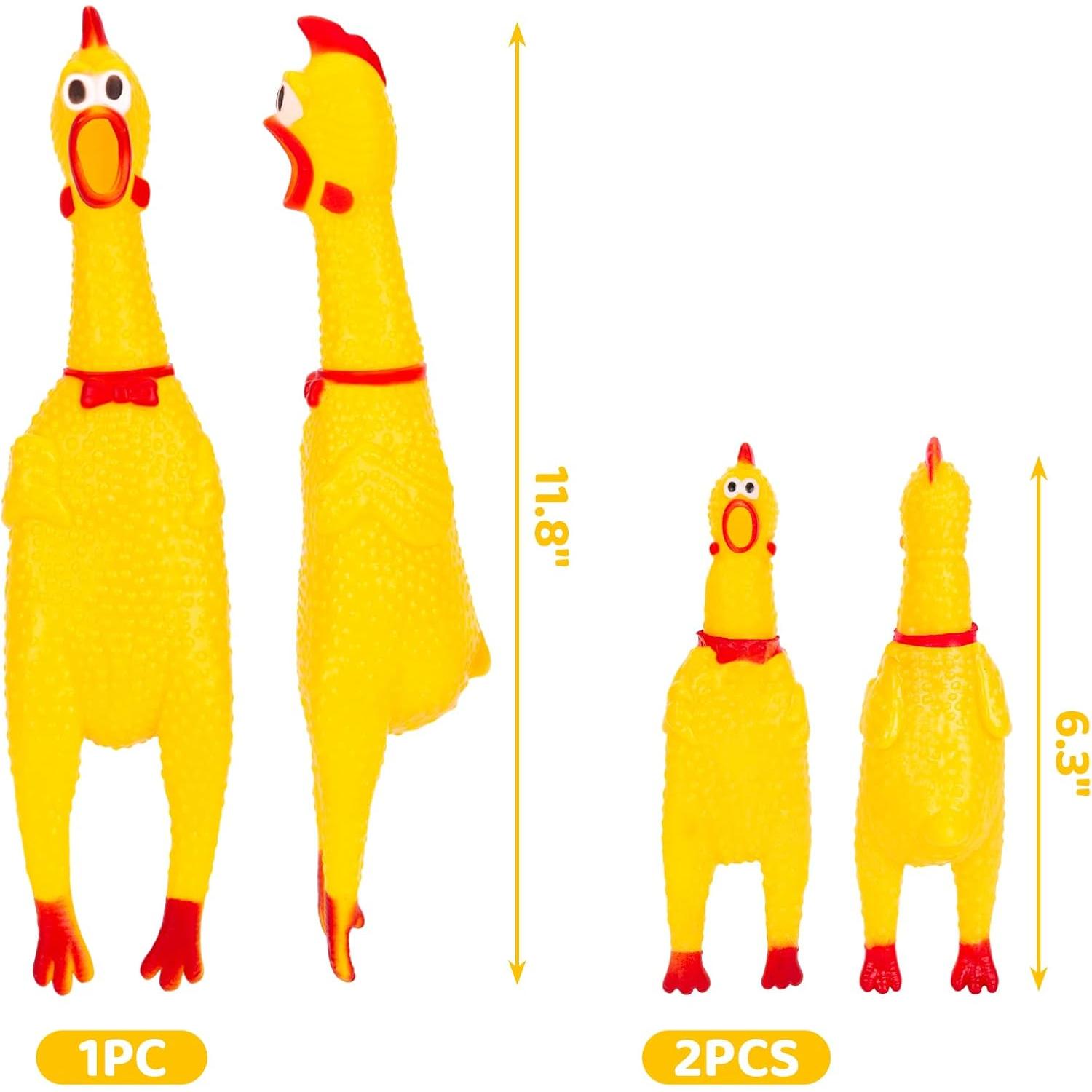 Juguetes de Pollo de Goma MCPINKY - 3 Piezas para Perros