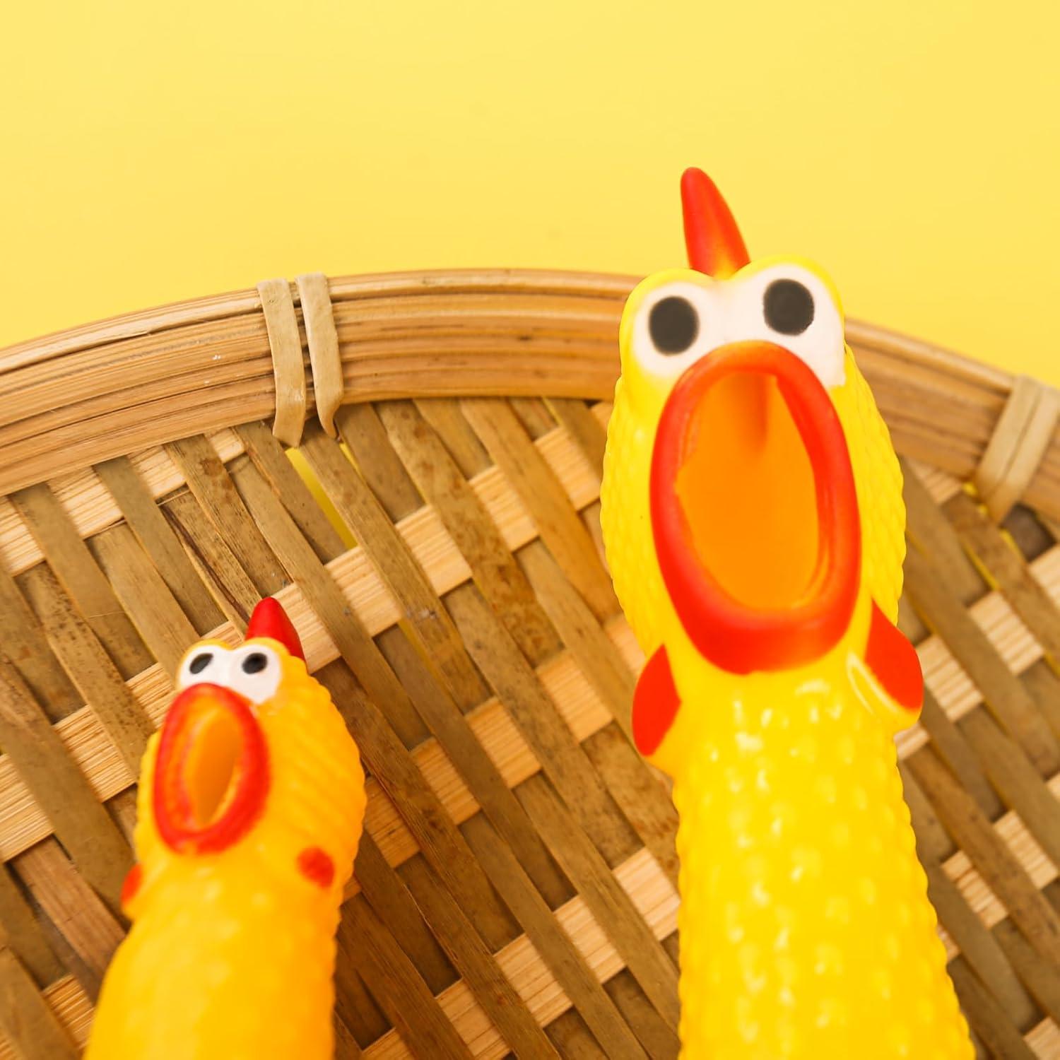 Juguetes de Pollo de Goma MCPINKY - 3 Piezas para Perros