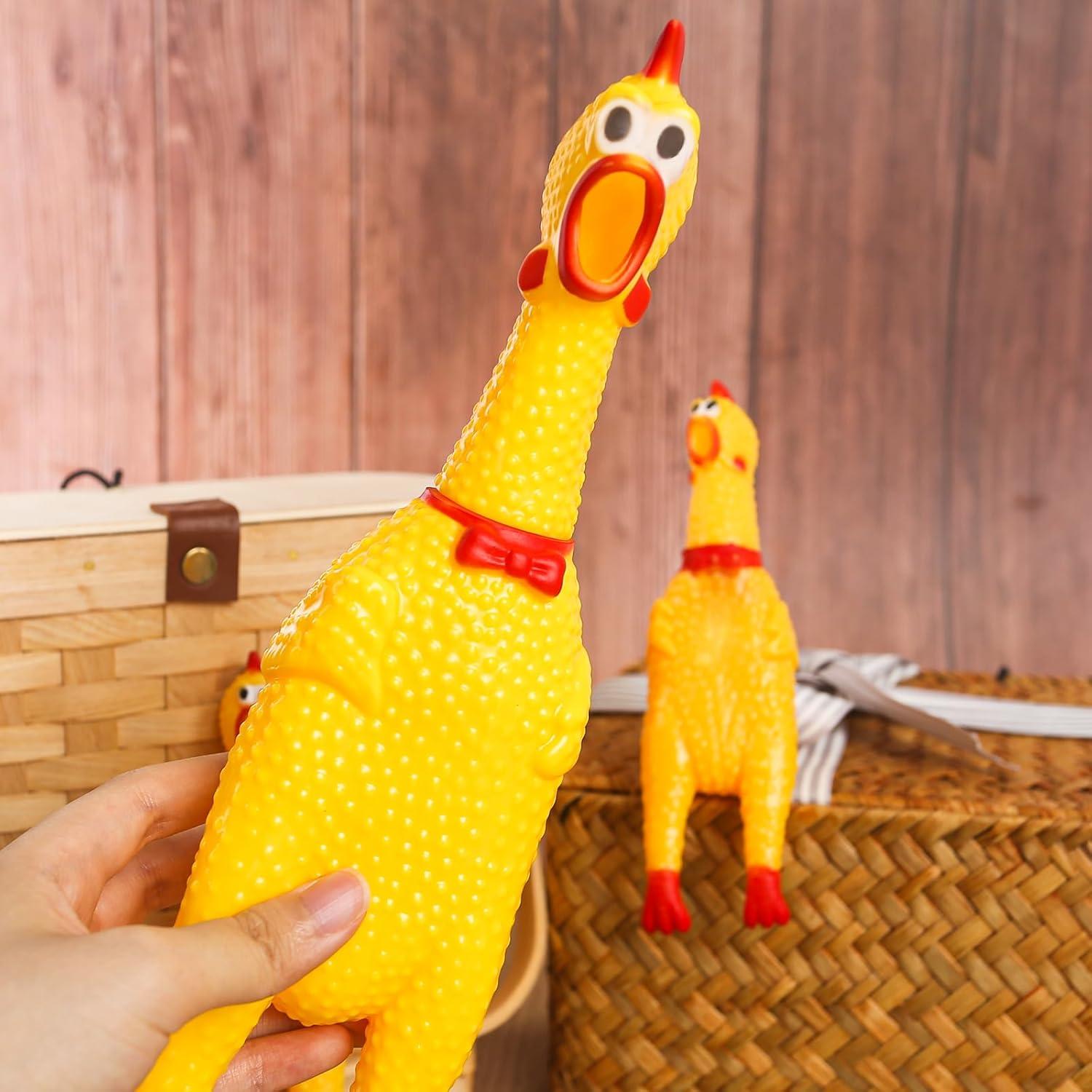 Juguetes de Pollo de Goma MCPINKY - 3 Piezas para Perros