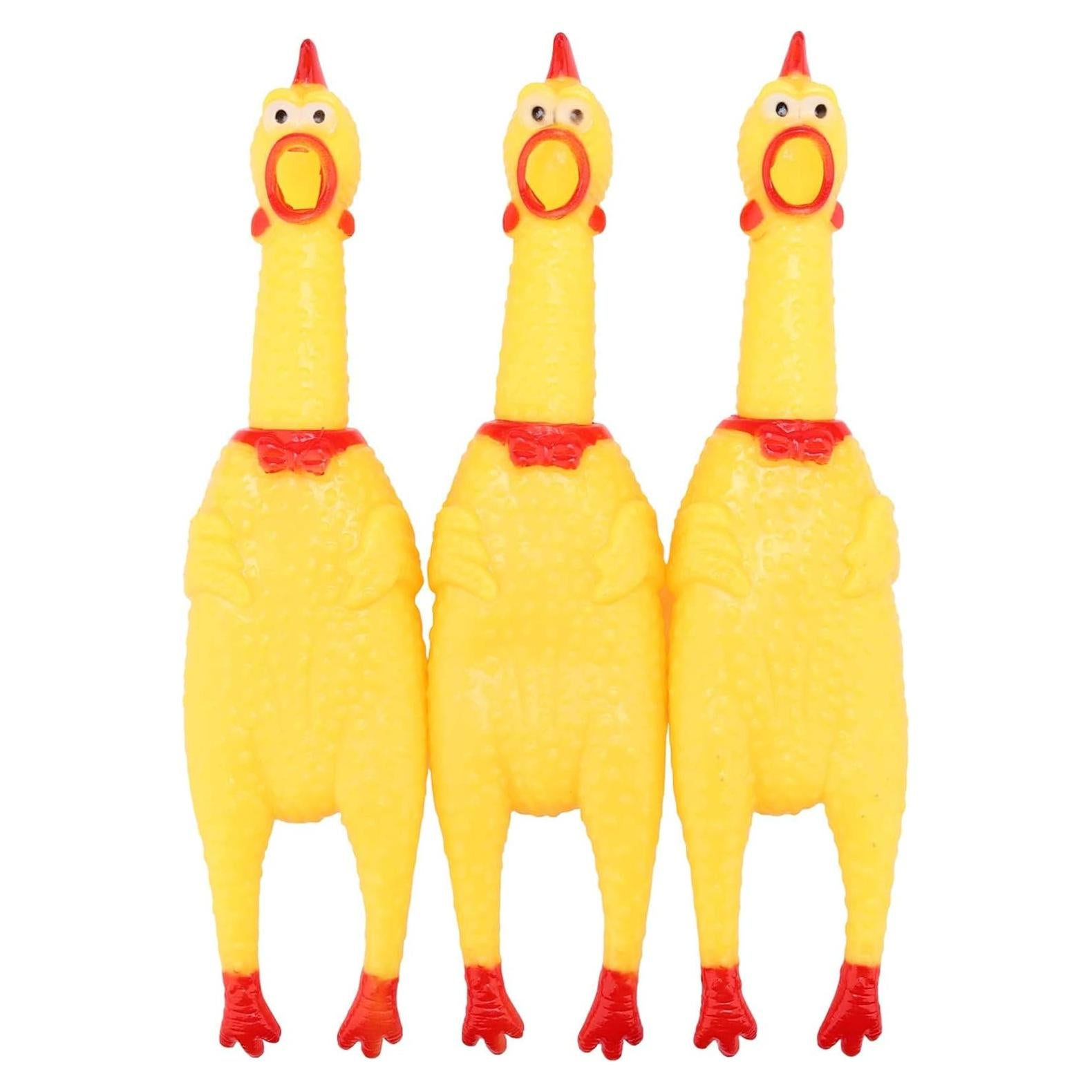 Juguetes para Perros Legend Sandy - Set de 3 Pollos Gritones Amarillo