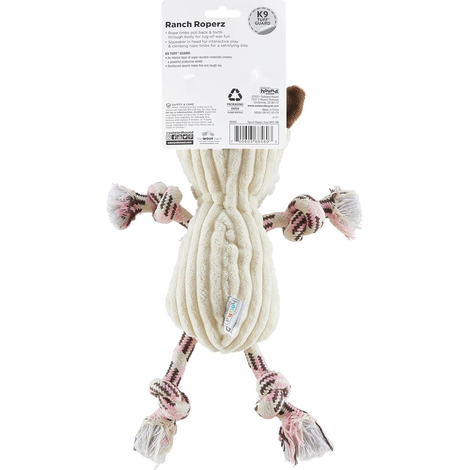 Juguete de Perro de Peluche Outward Hound Vaca Ranch Roperz