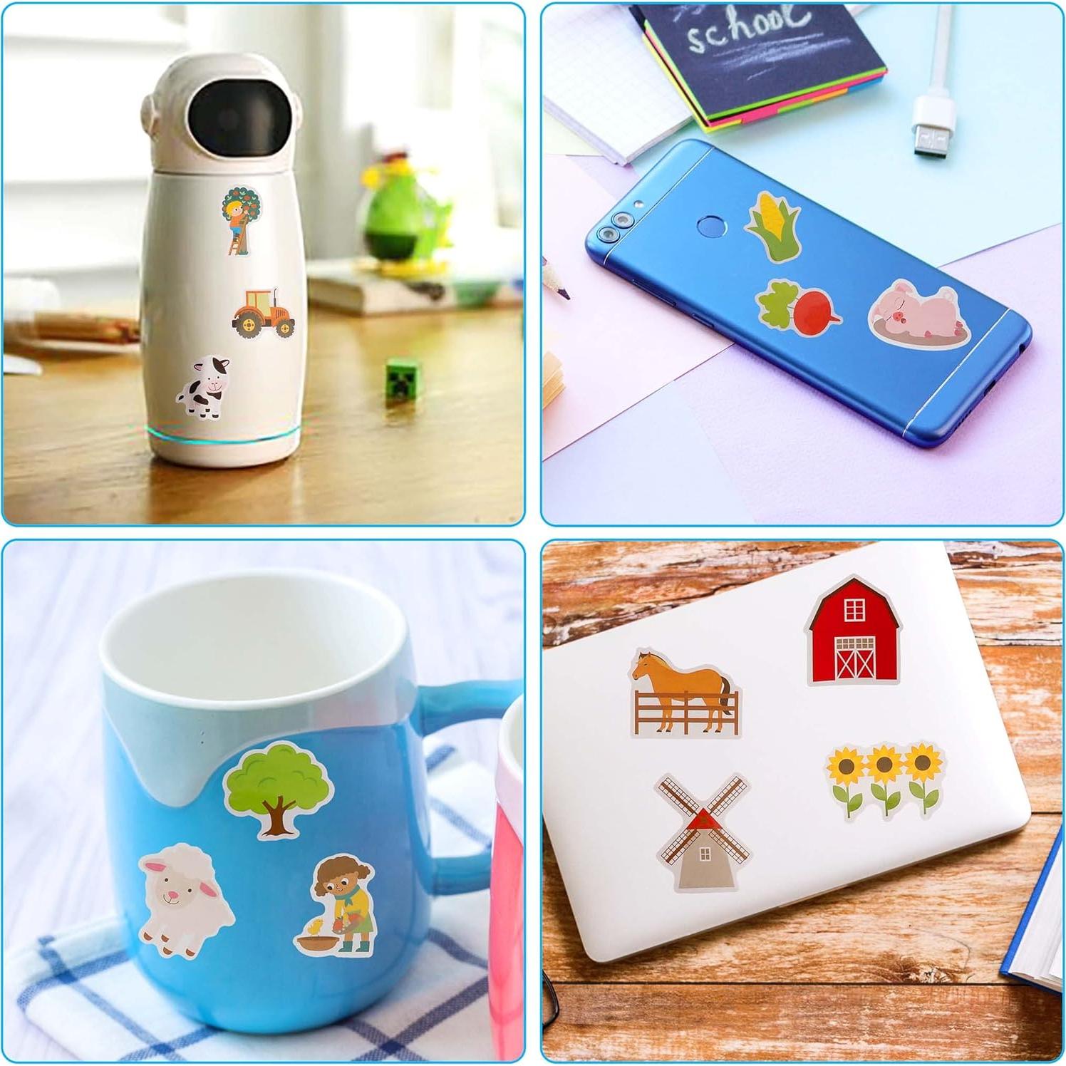 Calcomanías de Animales de Granja Cleverplay - 100 Piezas