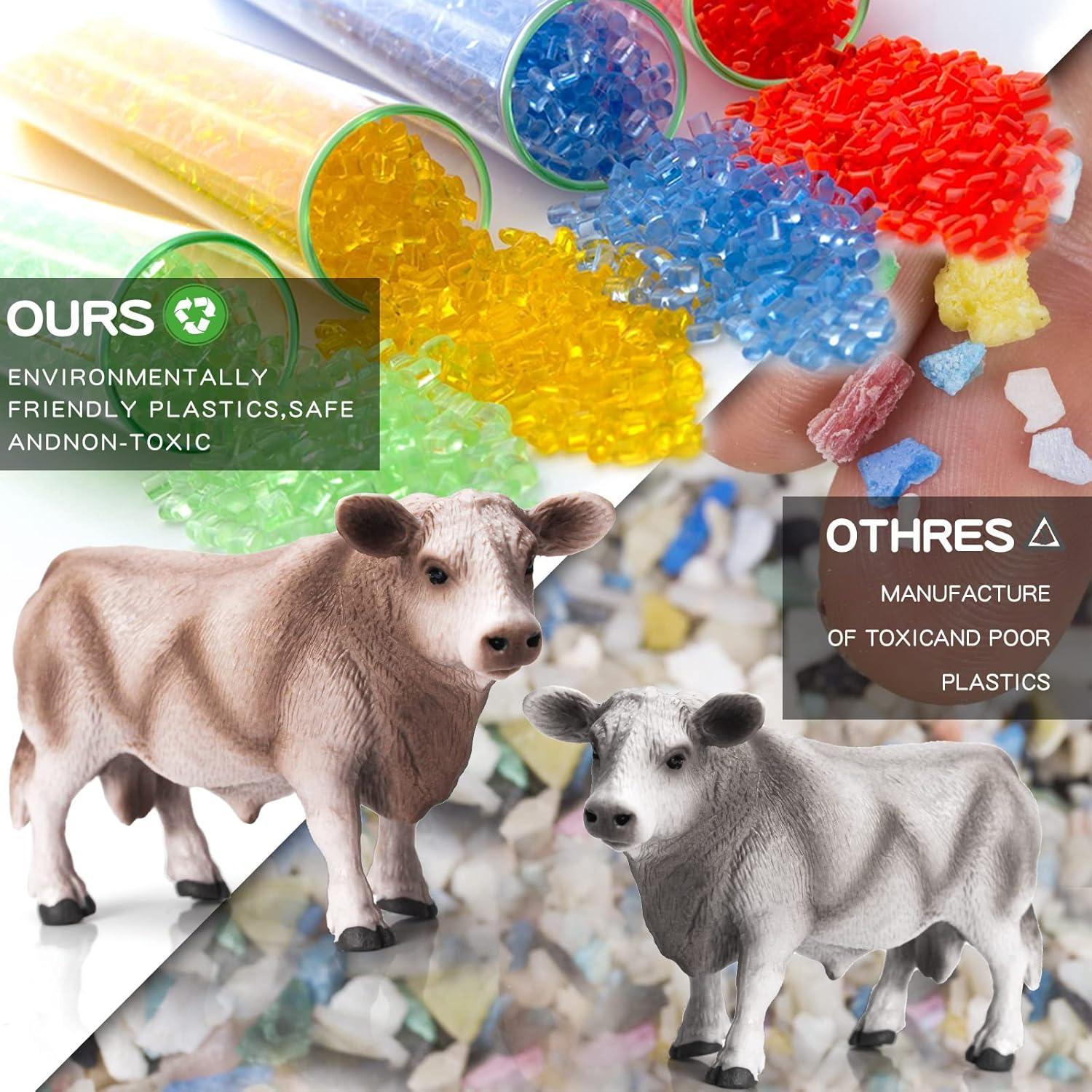 Set de Figuras de Vacas Realistas 7PCS LC JoyCre para Diorama