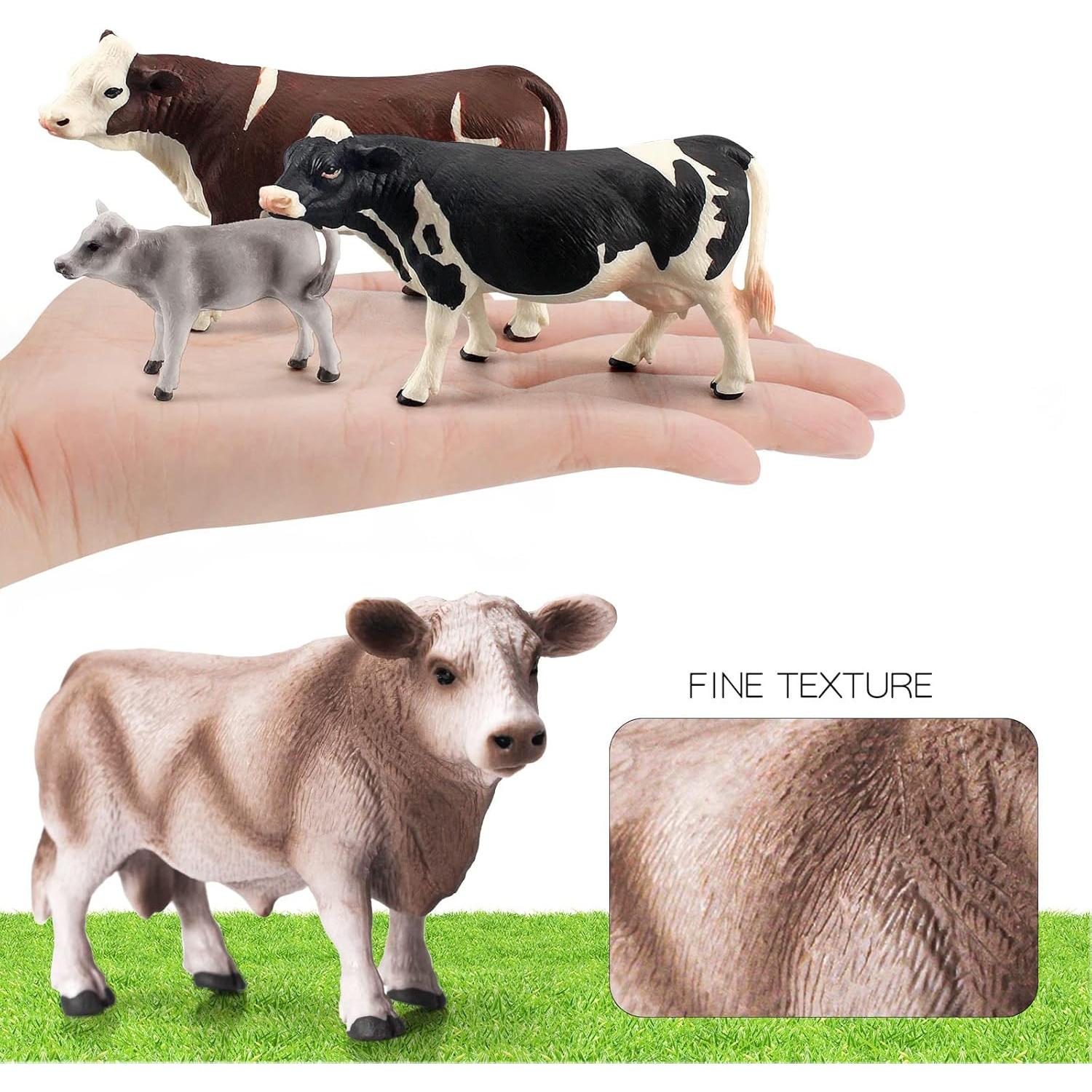 Set de Figuras de Vacas Realistas 7PCS LC JoyCre para Diorama