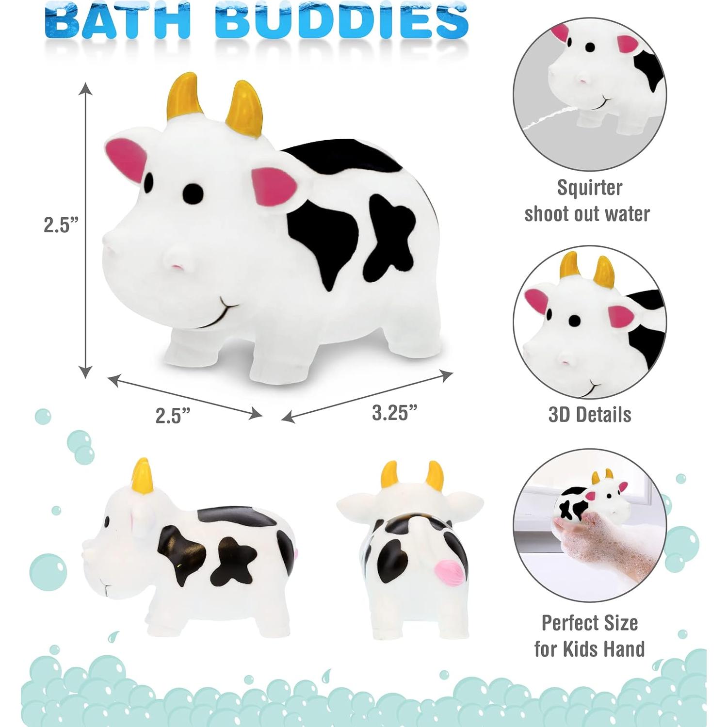 Juguete de Baño en Forma de Vaca DolliBu - Flotante 8.26cm