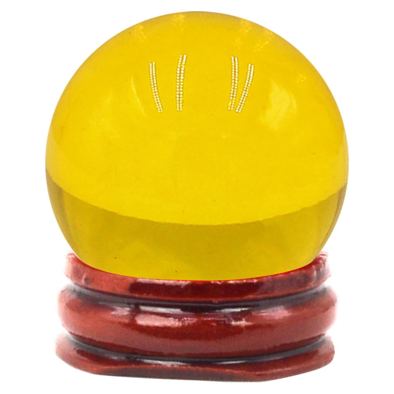 Bola de Cristal Amarilla Feng Shui 40mm Decorativa