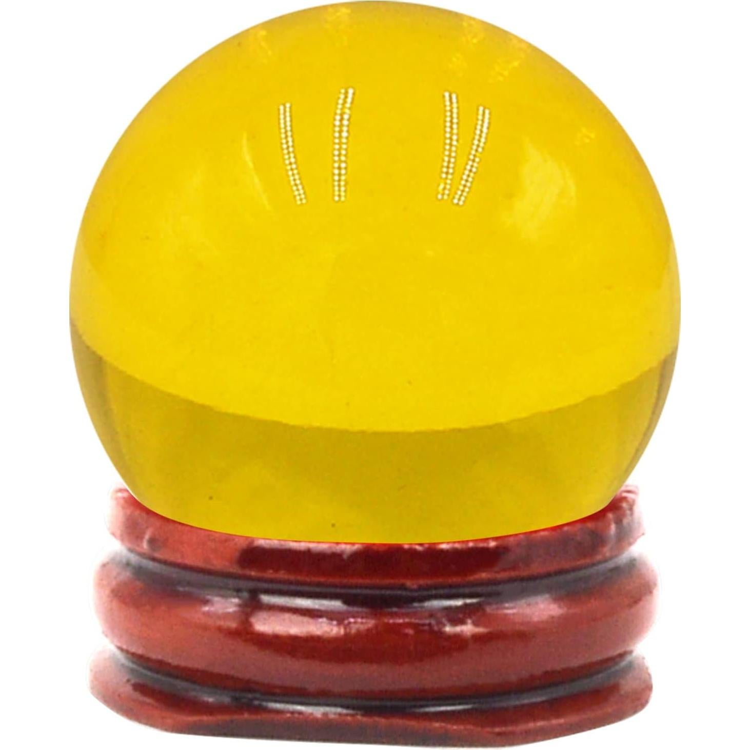 Bola de Cristal Amarilla Feng Shui 40mm Decorativa