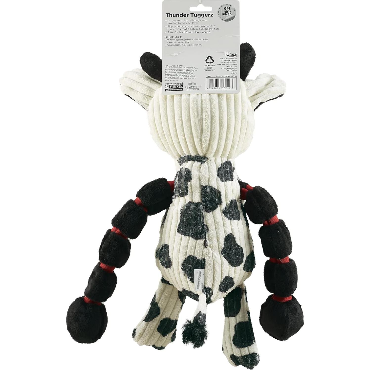 Juguete de Tirar y Aflojar Peluche Outward Hound Vaca 40.9cm