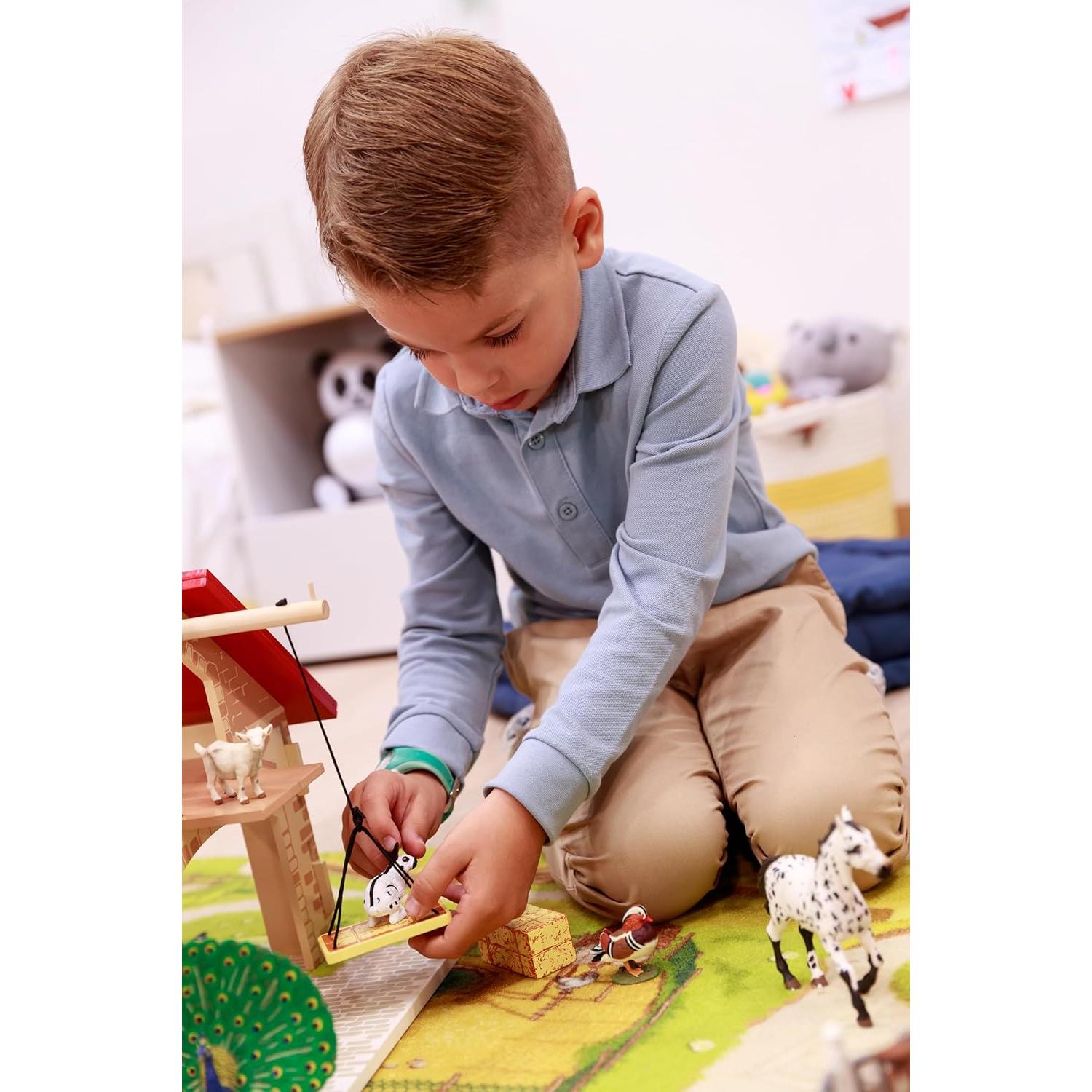 Figura de Vaca Simmental Papo - Realista y Pintada a Mano - 13x4x8 cm