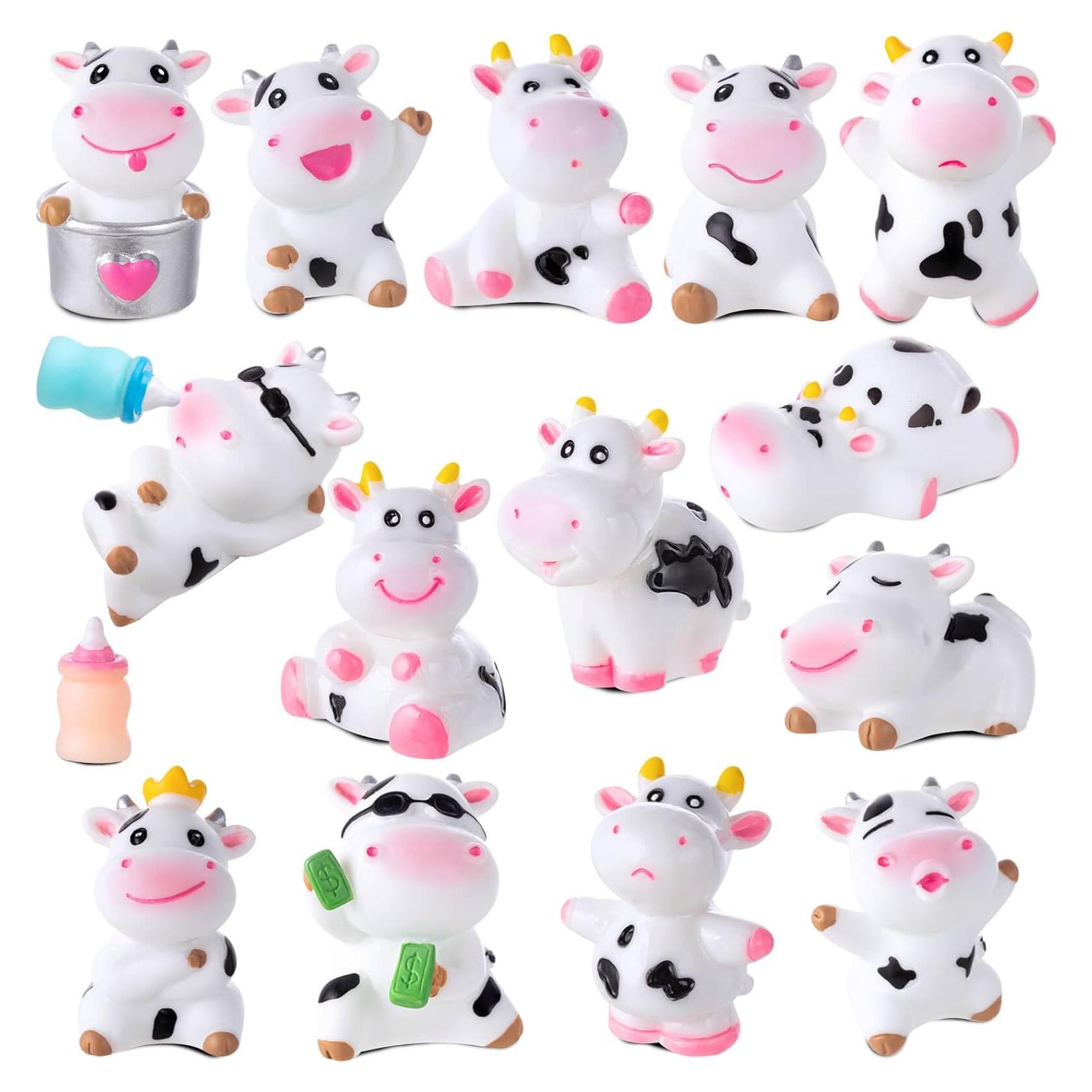 16 Figuras de Vaca Miniatura TORINALITAL para Decoración