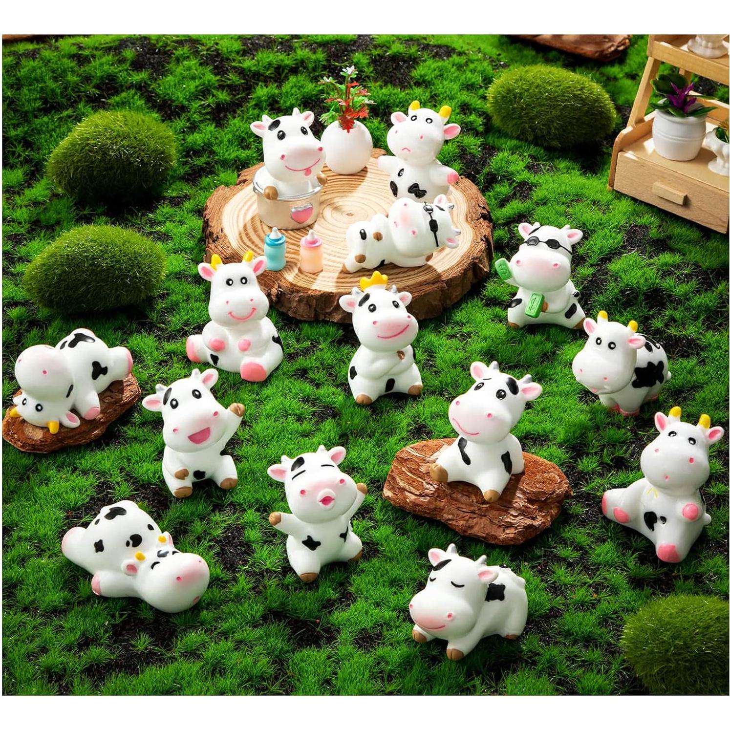 16 Figuras de Vaca Miniatura TORINALITAL para Decoración