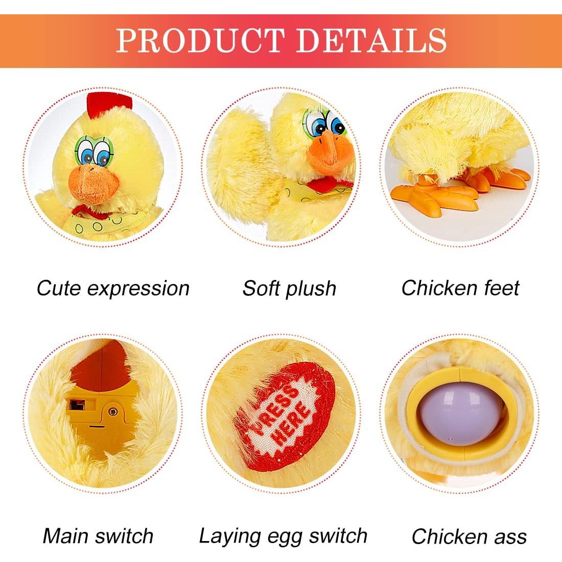 Juguete de Pascua Pollo Loco SteamerLove con Sonido y Huevos