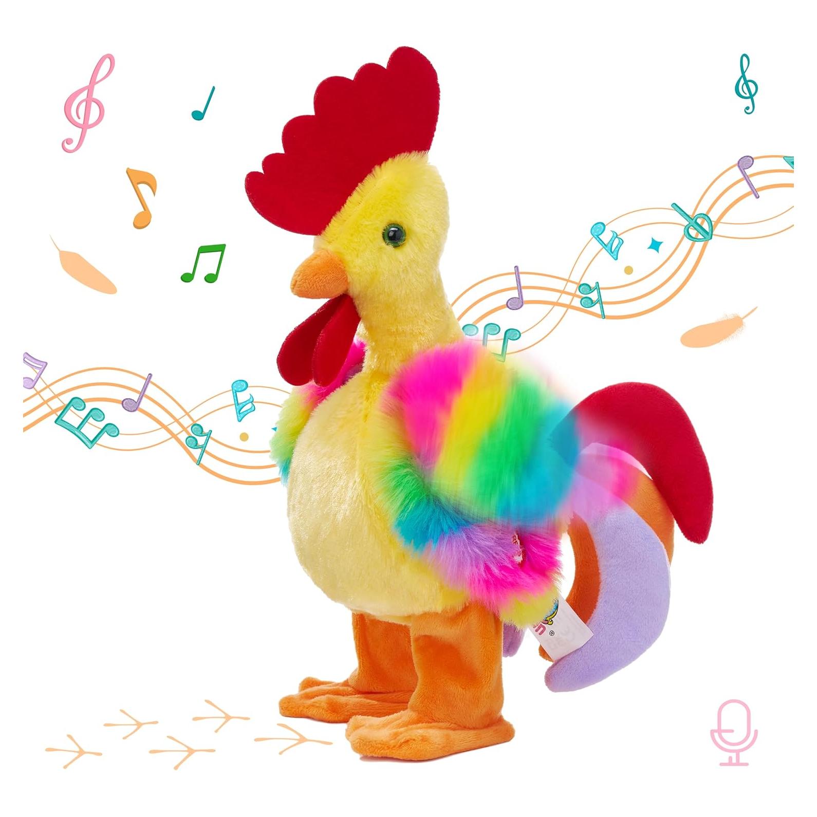 Juguete de Peluche Interactivo Easfan Pollo Amarillo 34.3 cm