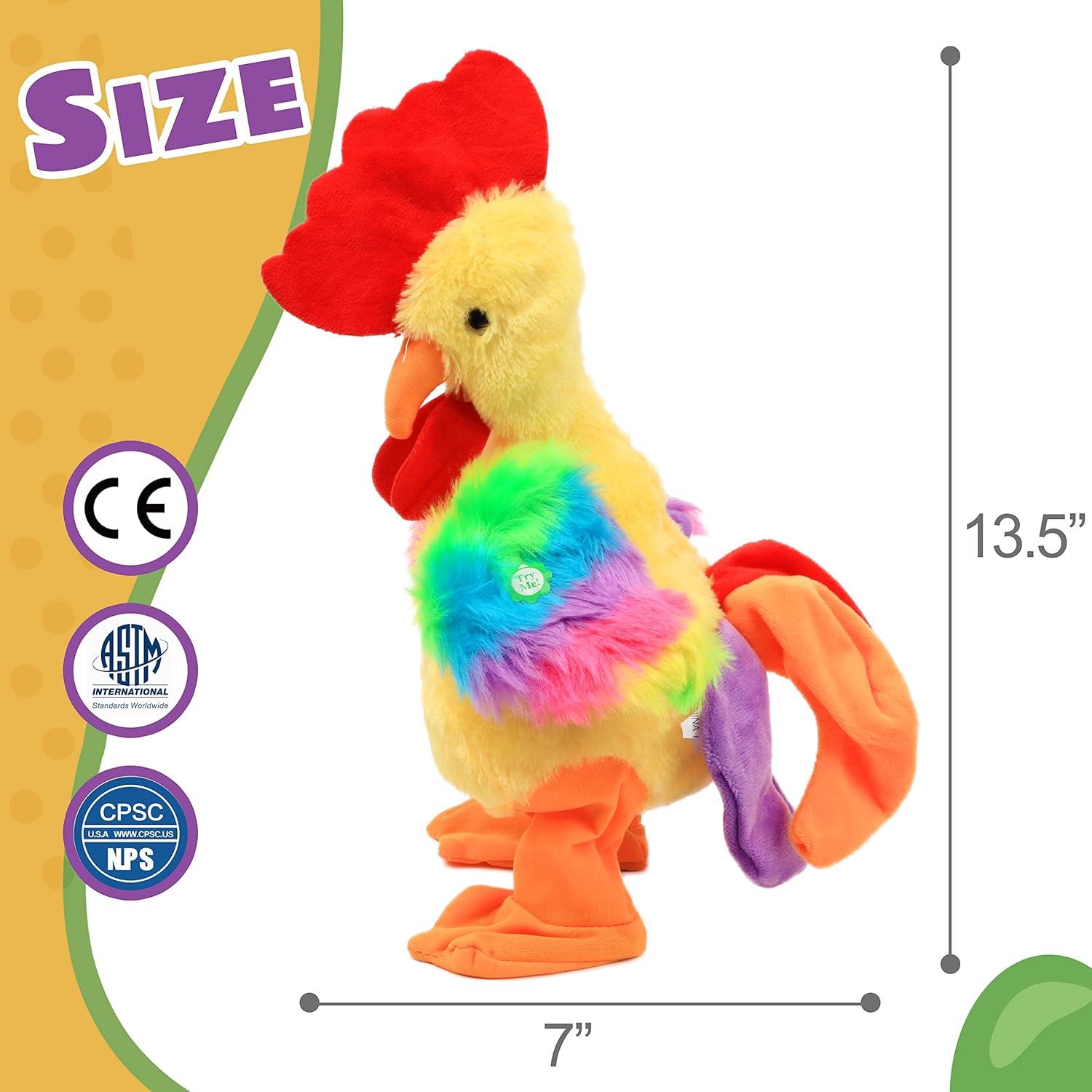 Juguete de Peluche Interactivo Easfan Pollo Amarillo 34.3 cm