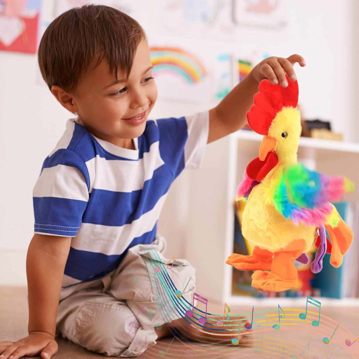 Juguete de Peluche Interactivo Easfan Pollo Amarillo 34.3 cm