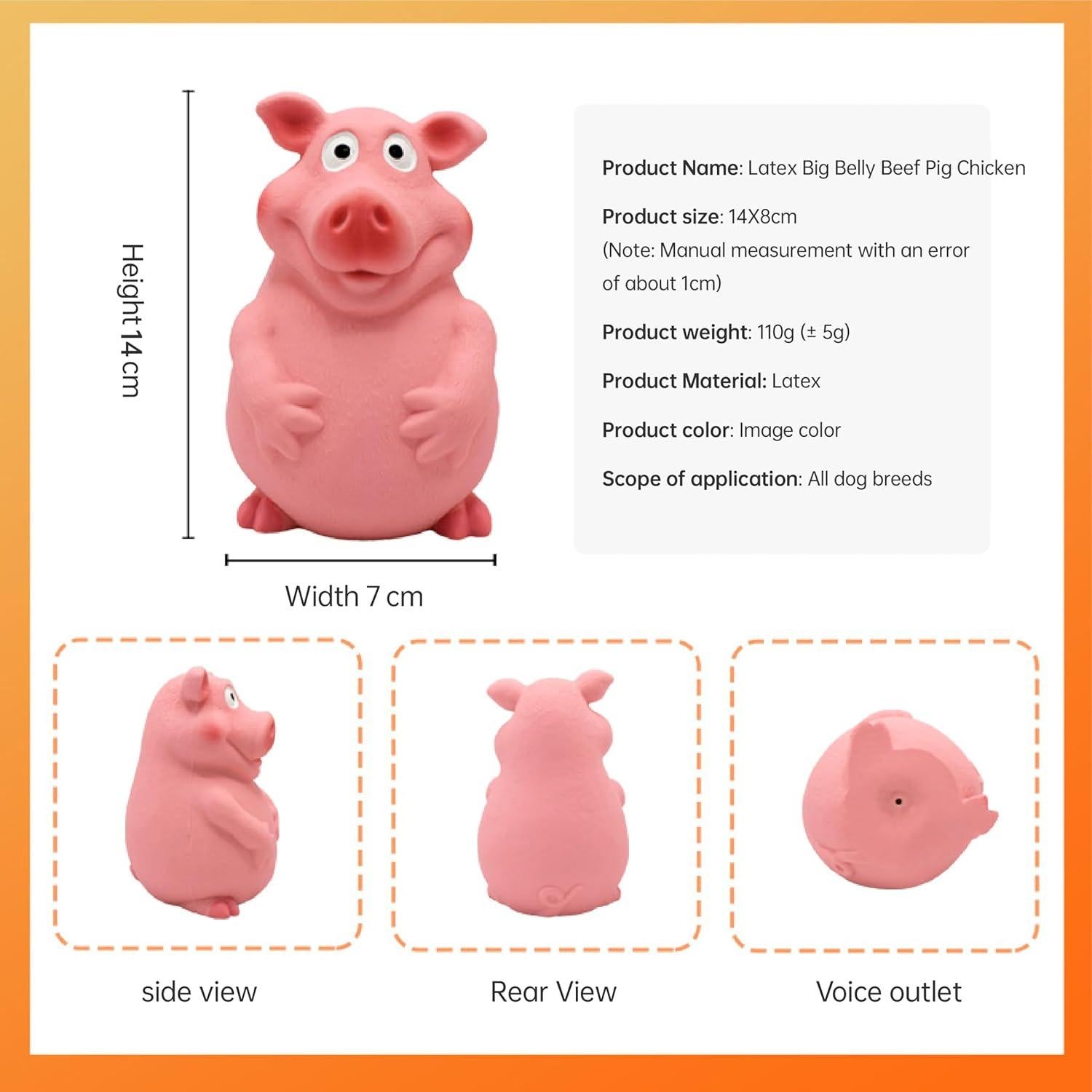 Juguetes para Perros de Láttex Genérico - Set 3 Animales 14cm