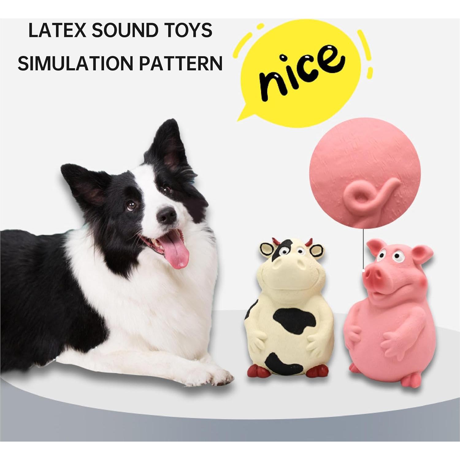 Juguetes para Perros de Láttex Genérico - Set 3 Animales 14cm