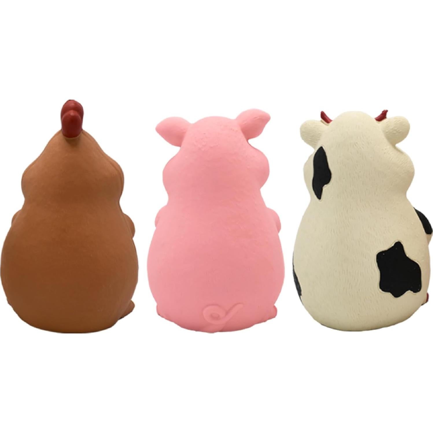 Juguetes para Perros de Láttex Genérico - Set 3 Animales 14cm
