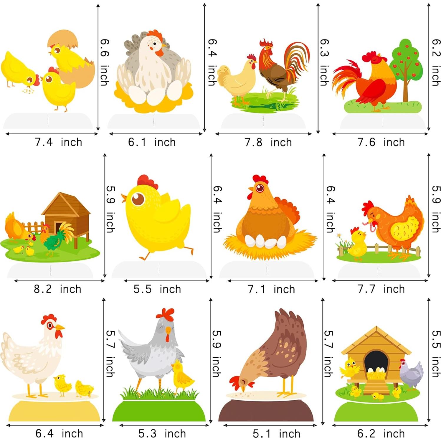 Centros de Mesa de Panal de Pollo 12 Pcs umoni para Fiestas