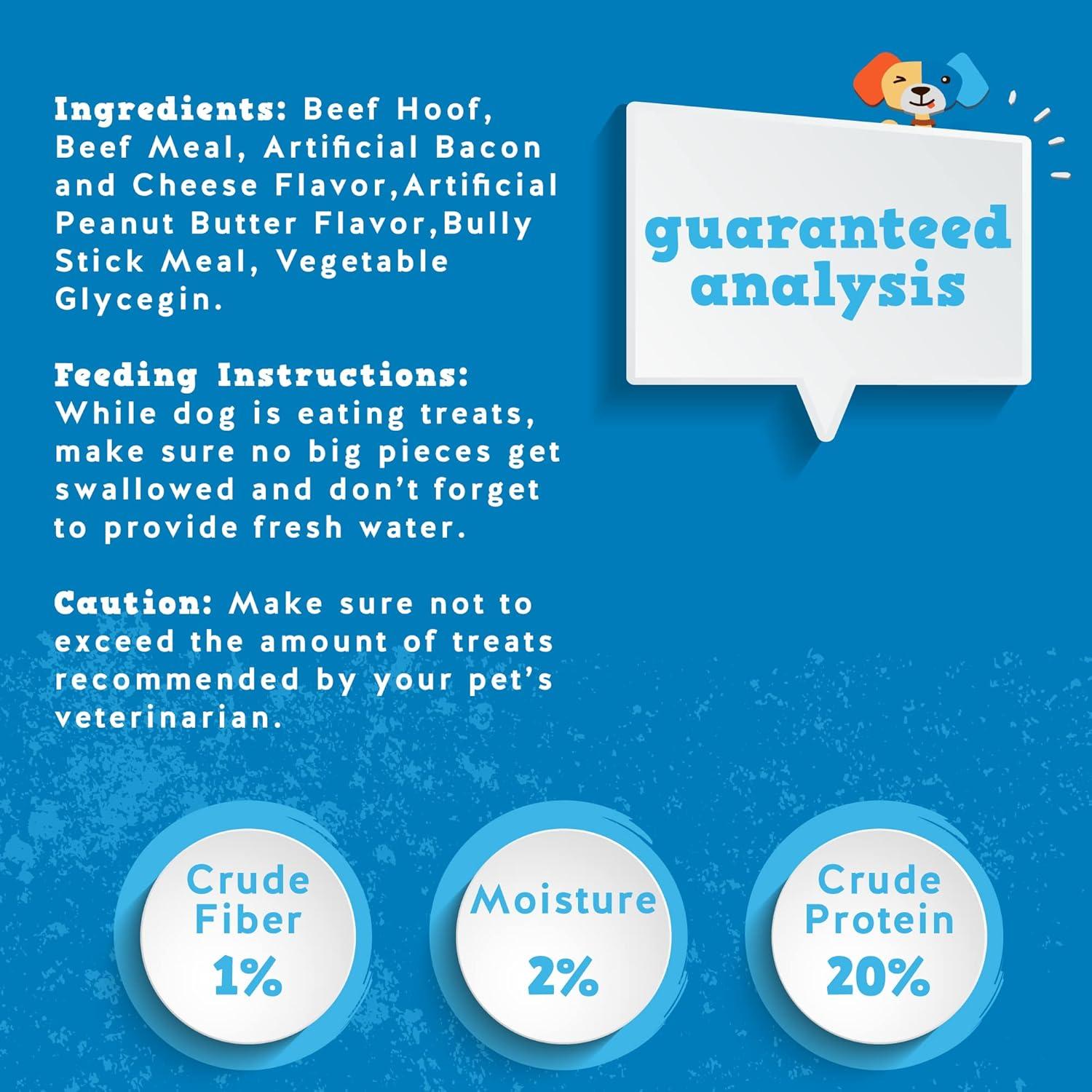 Pezuñas de Vaca Rellenas Jack&Pup 5 Paquete Sabor Bully Stick