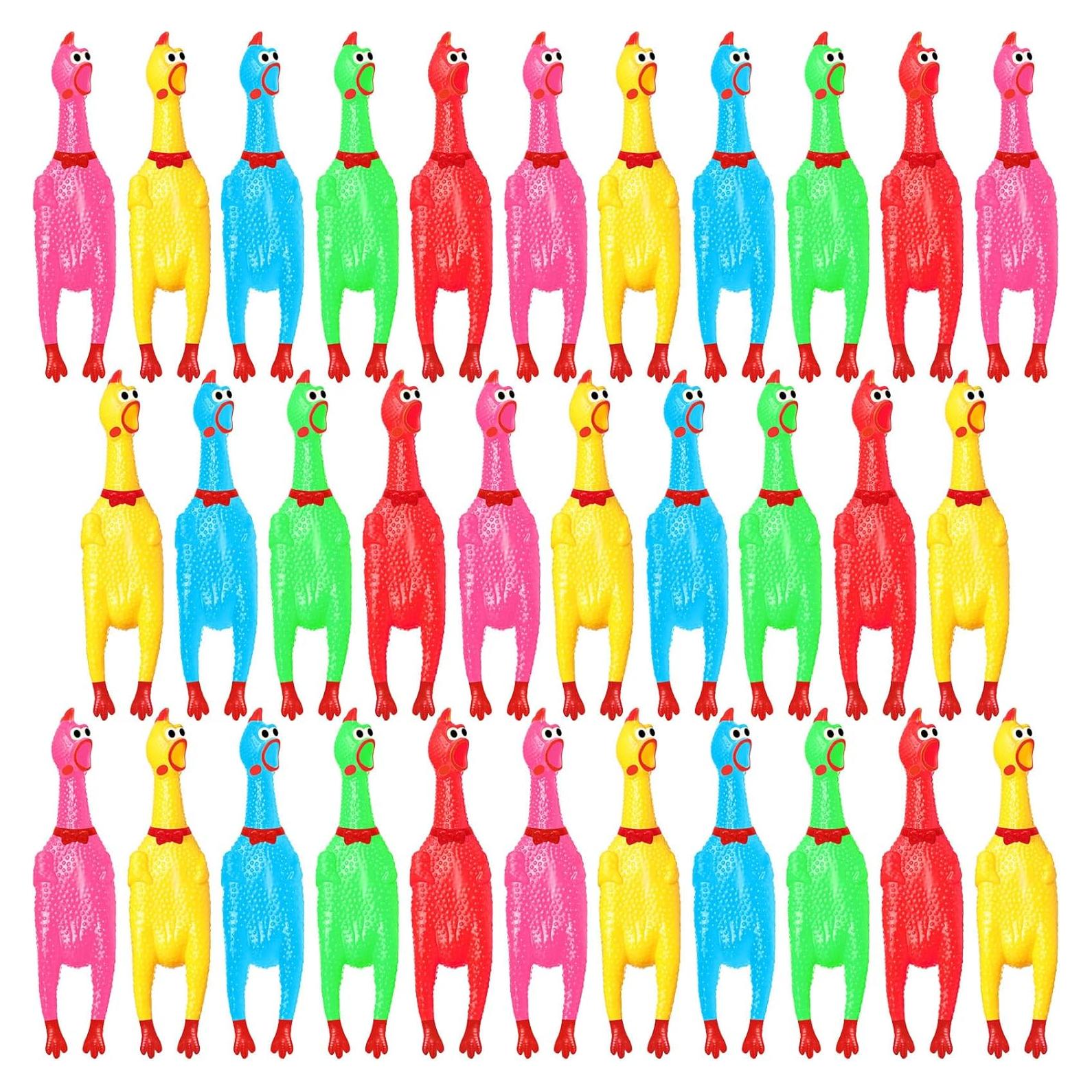 Juguete de Pollo de Goma Honoson 32 Pcs 30.48 cm Multicolor