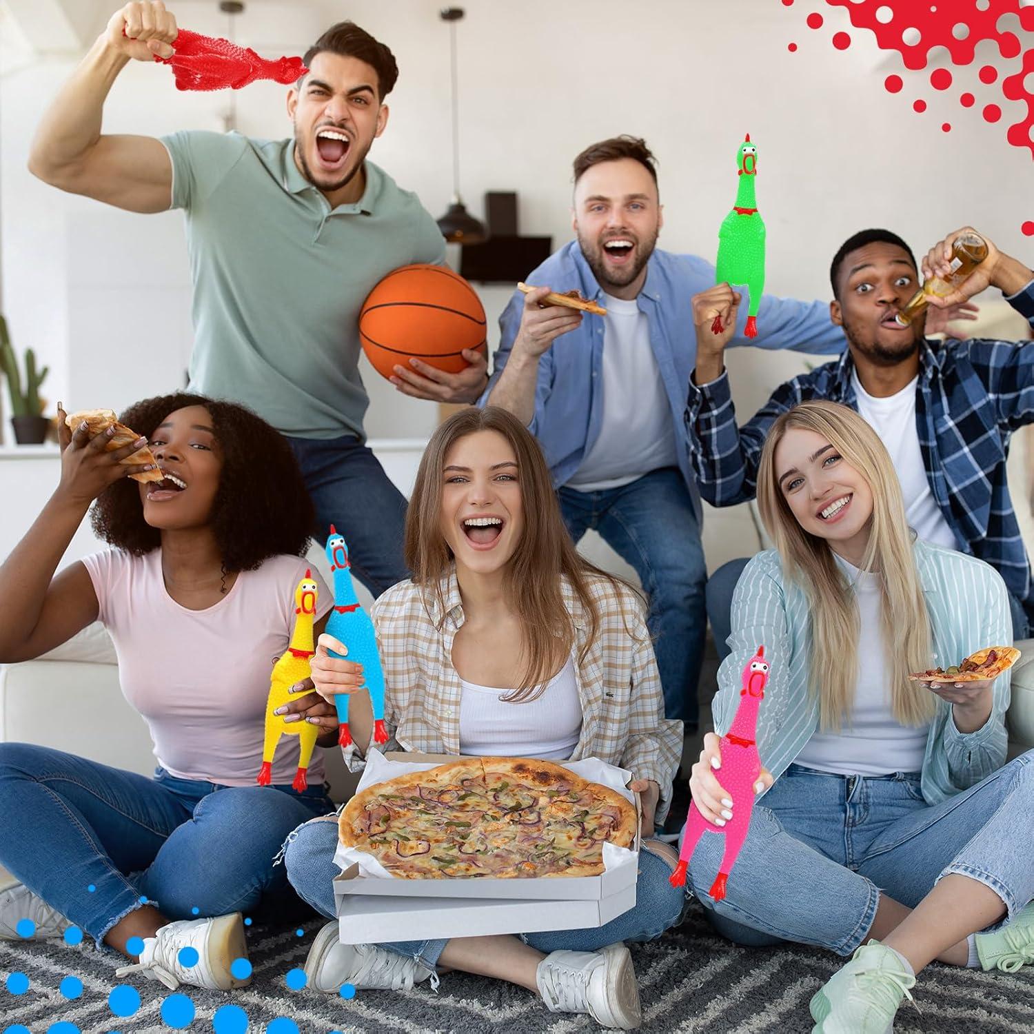 Juguete de Pollo de Goma Honoson 32 Pcs 30.48 cm Multicolor