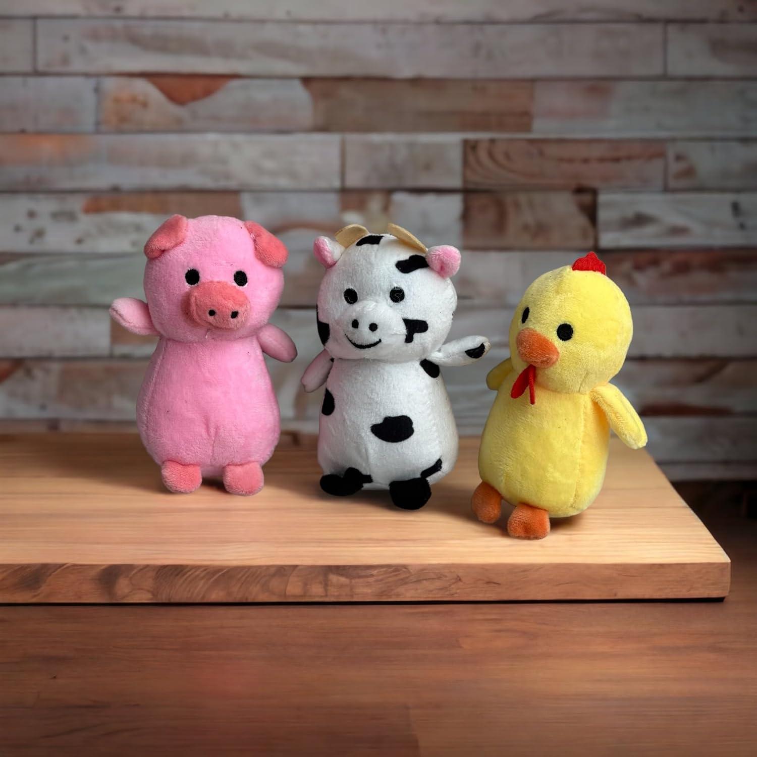 Juguetes de Peluche Squeaky Glow Pups para Perros Pequeños - 3 Piezas