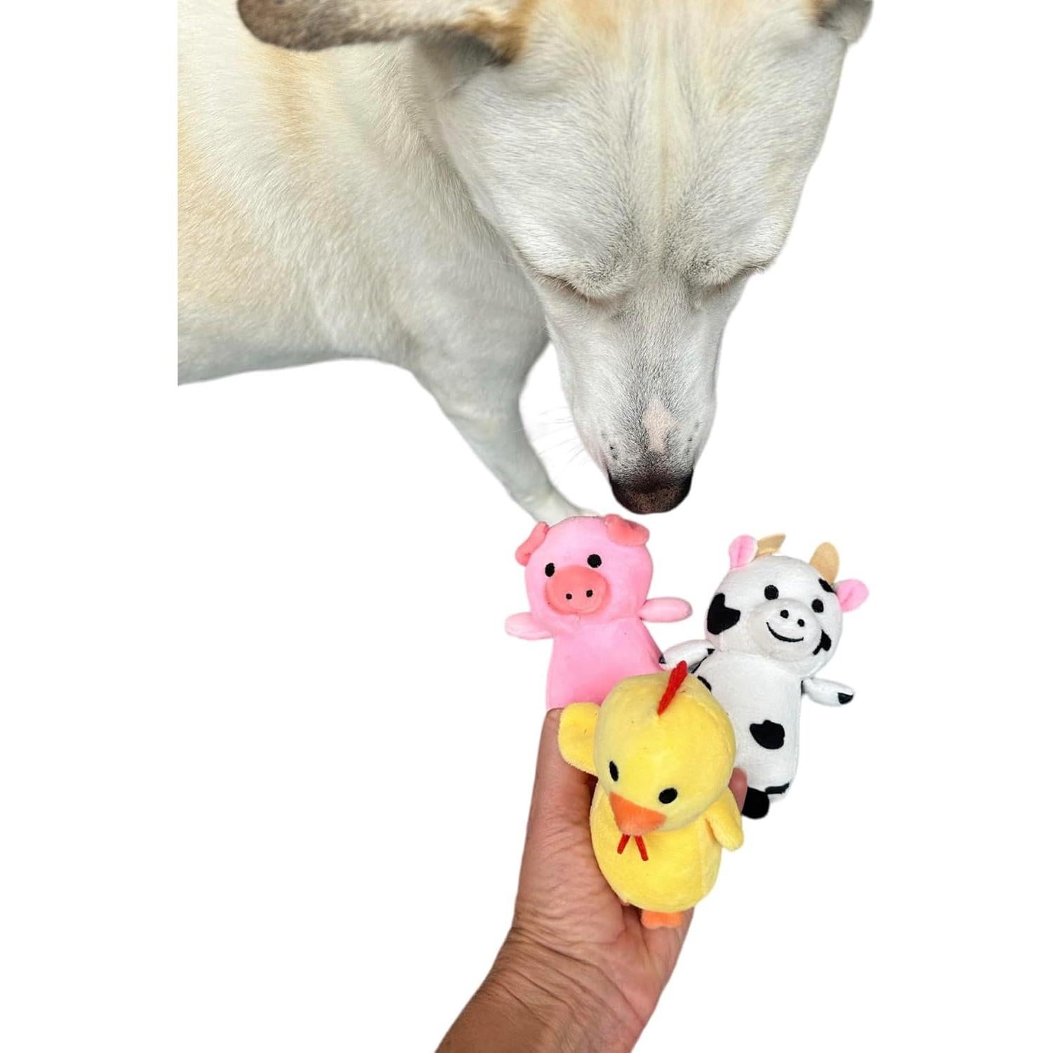 Juguetes de Peluche Squeaky Glow Pups para Perros Pequeños - 3 Piezas