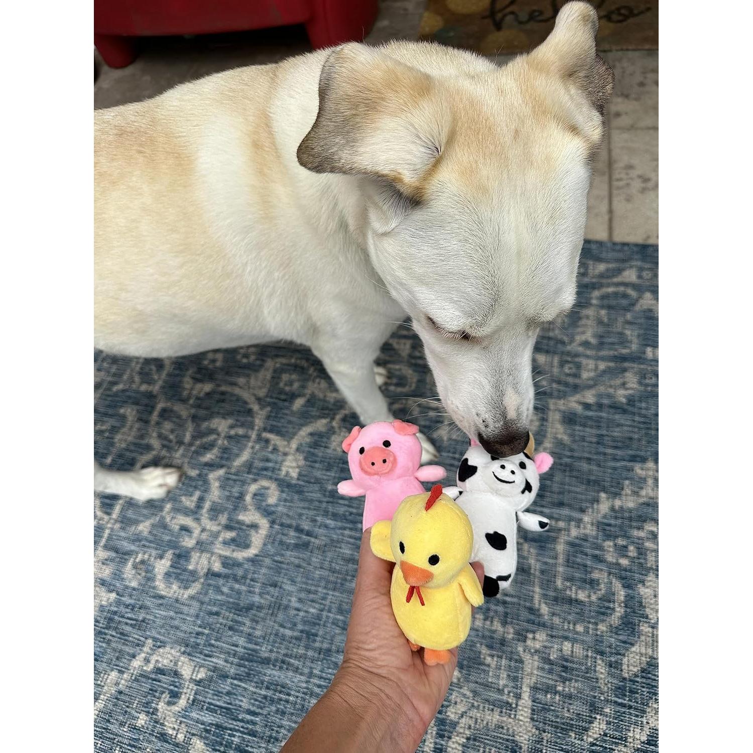 Juguetes de Peluche Squeaky Glow Pups para Perros Pequeños - 3 Piezas