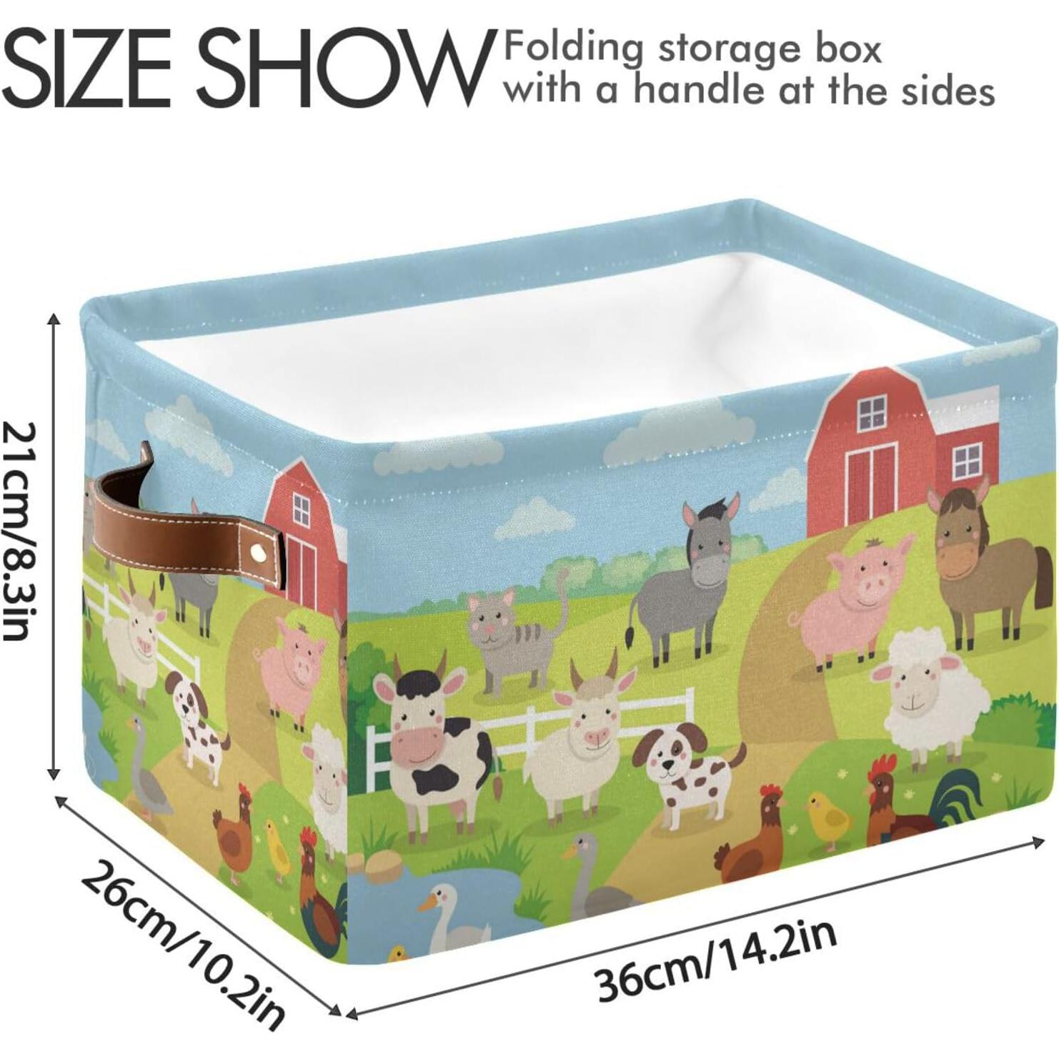 Canasta de Almacenamiento Plegable SUABO 36.1x25.9cm Animales